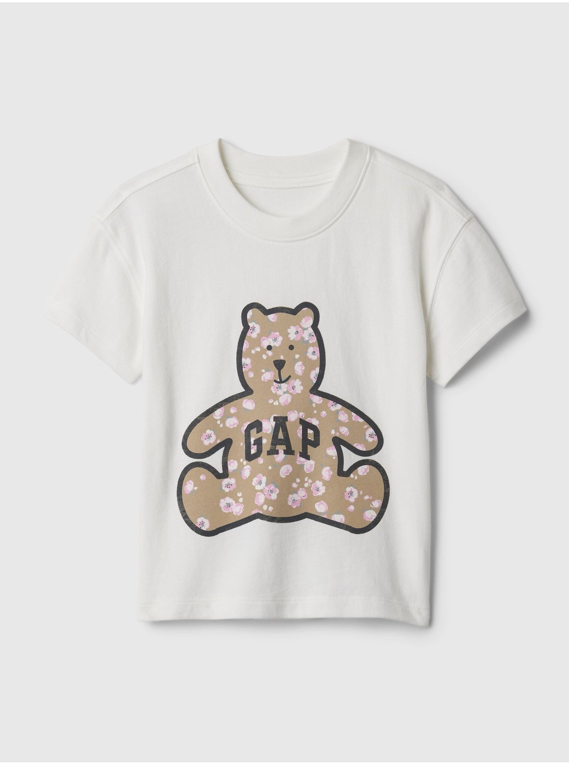 E-shop Bílé dětské tričko GAP