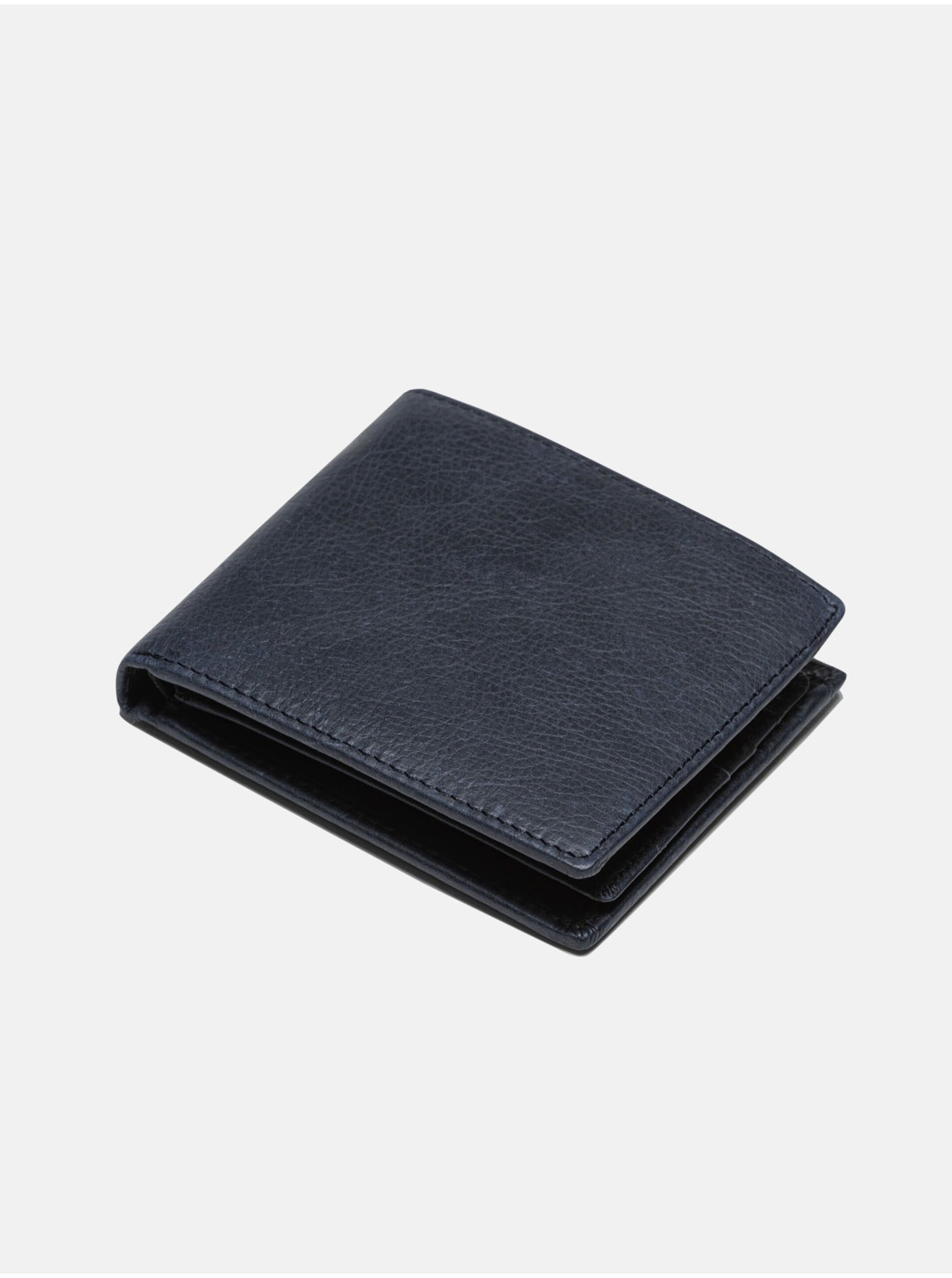 Levně Tmavě modrá pánská kožená peněženka Edoti