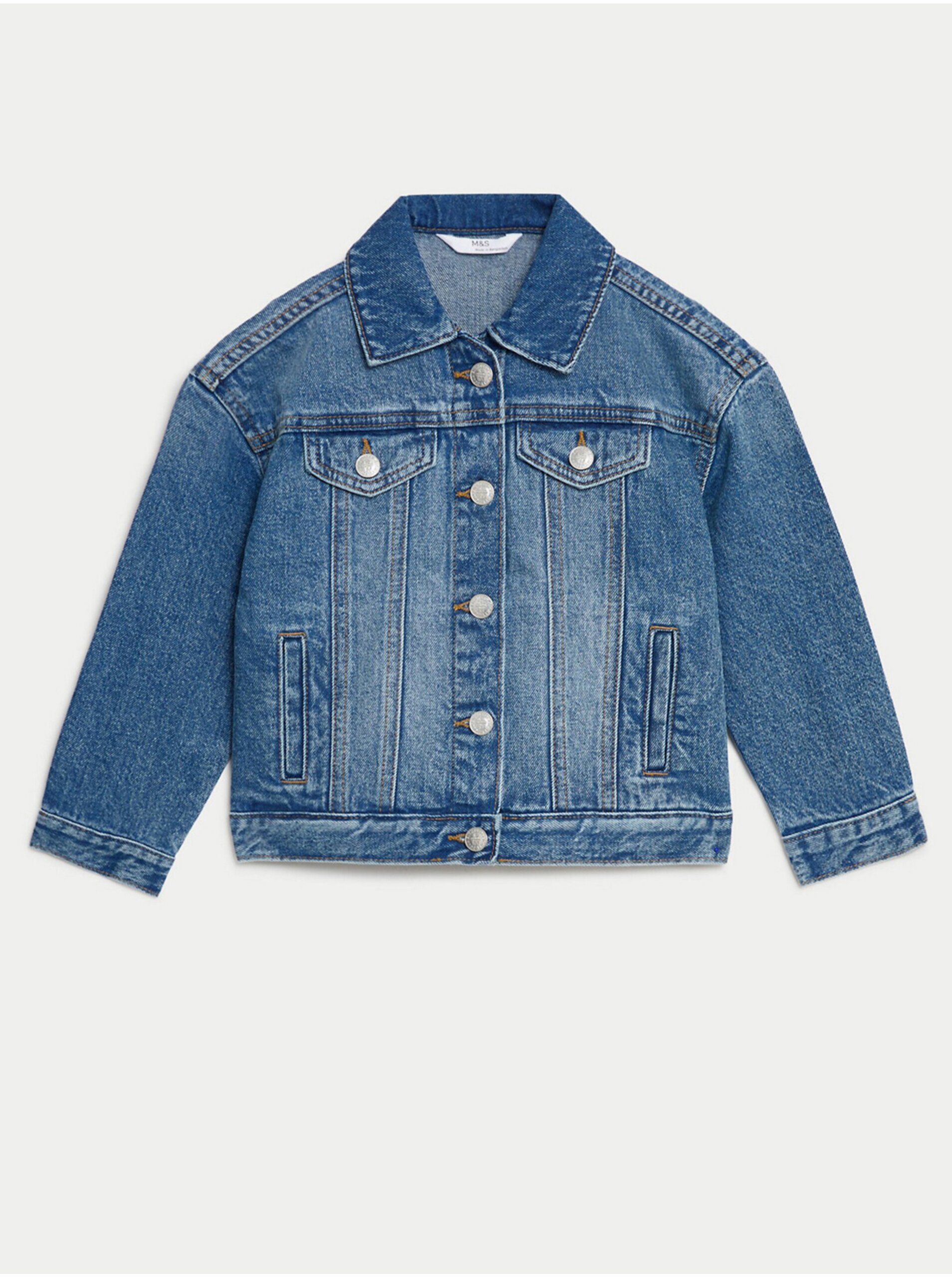 Levně Modrá holčičí džínová bunda Marks & Spencer