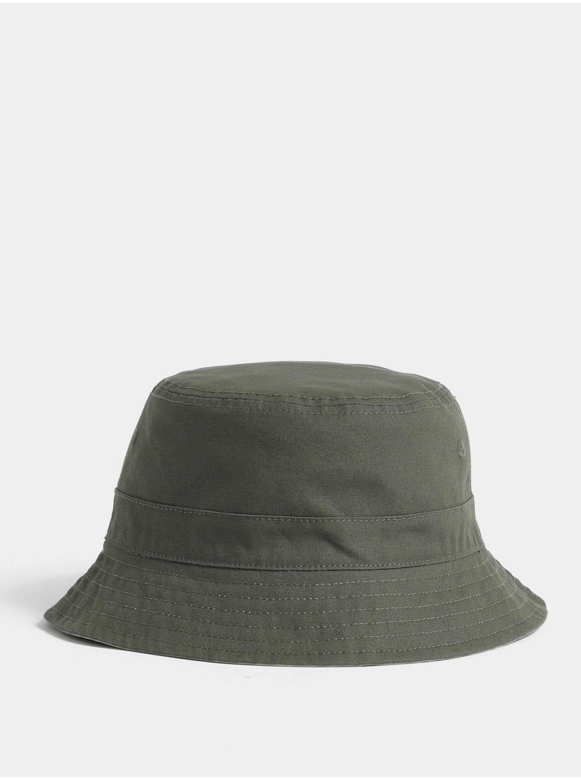 Lacno Šedo-béžový pánsky obojstranný klobúk Marks & Spencer