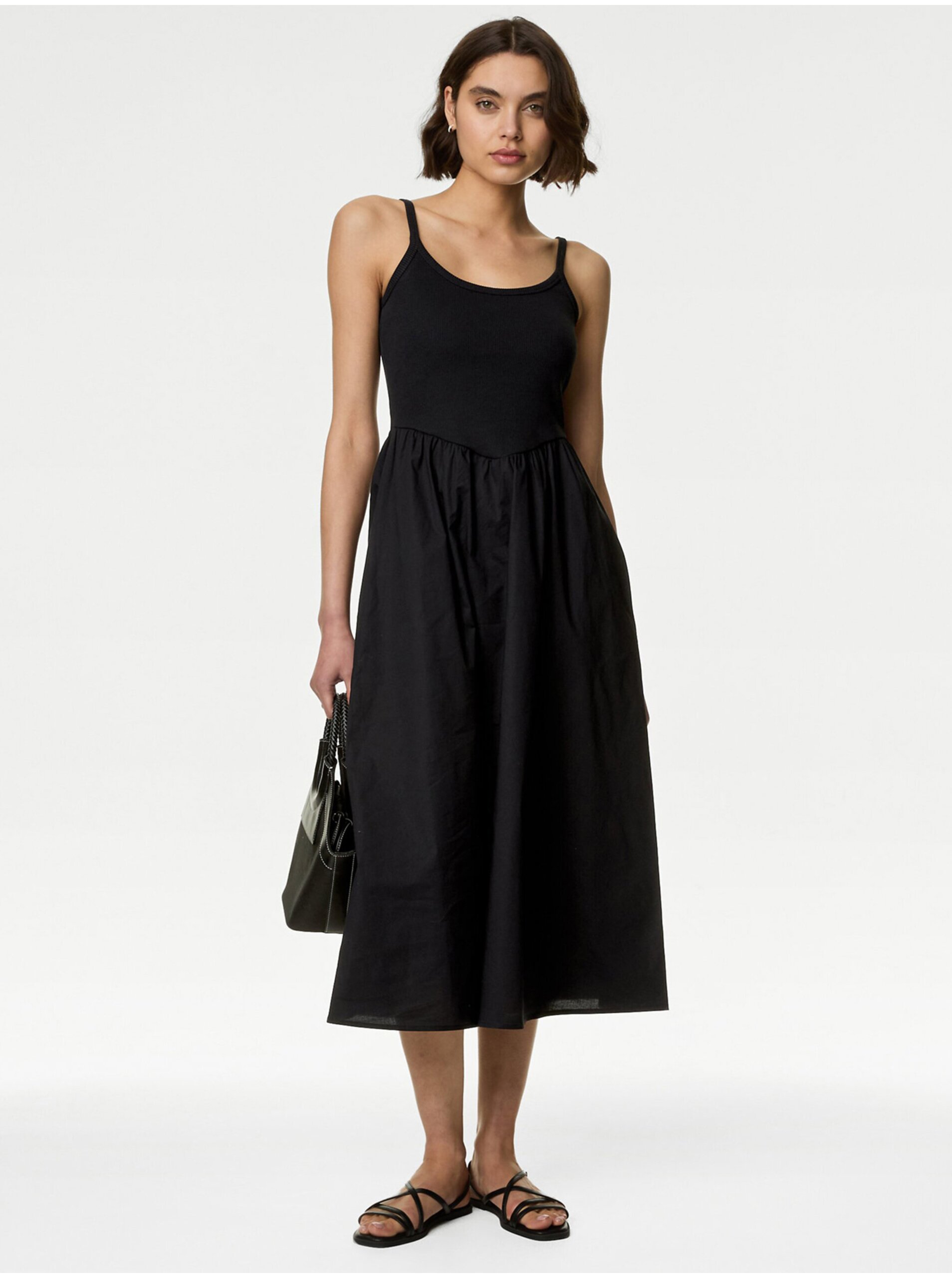 Lacno Čierne dámske šaty Marks & Spencer