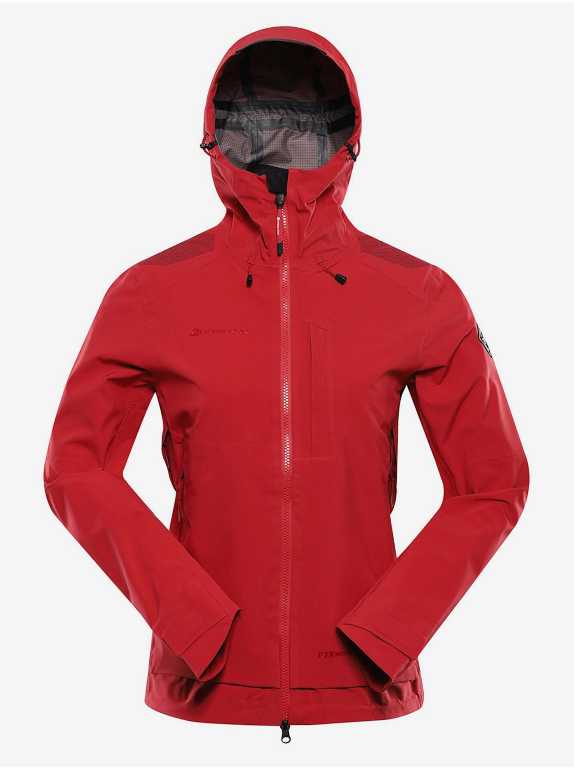 Červená dámská outdoorová bunda s membránou ptx Alpine Pro Gora