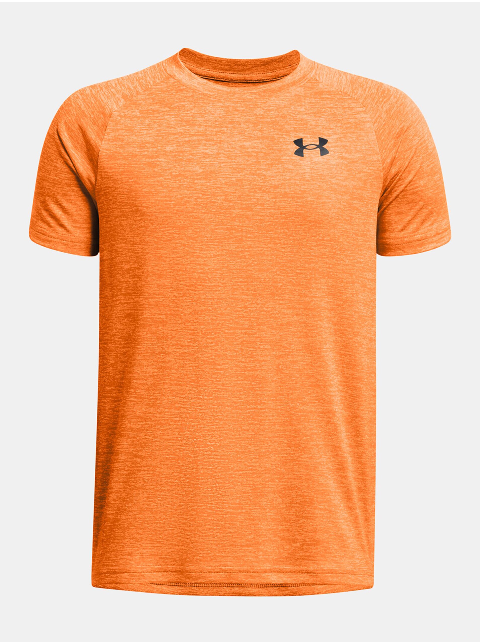 Levně Oranžové klučičí sportovní tričko Under Armour UA Tech 2.0 SS