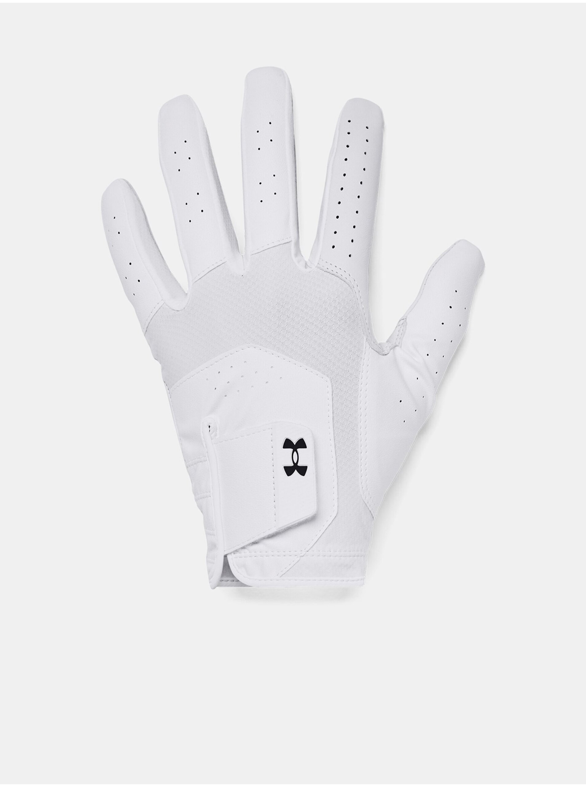 Levně Bílé pánské sportovní rukavice Under Armour UA Iso-Chill Golf