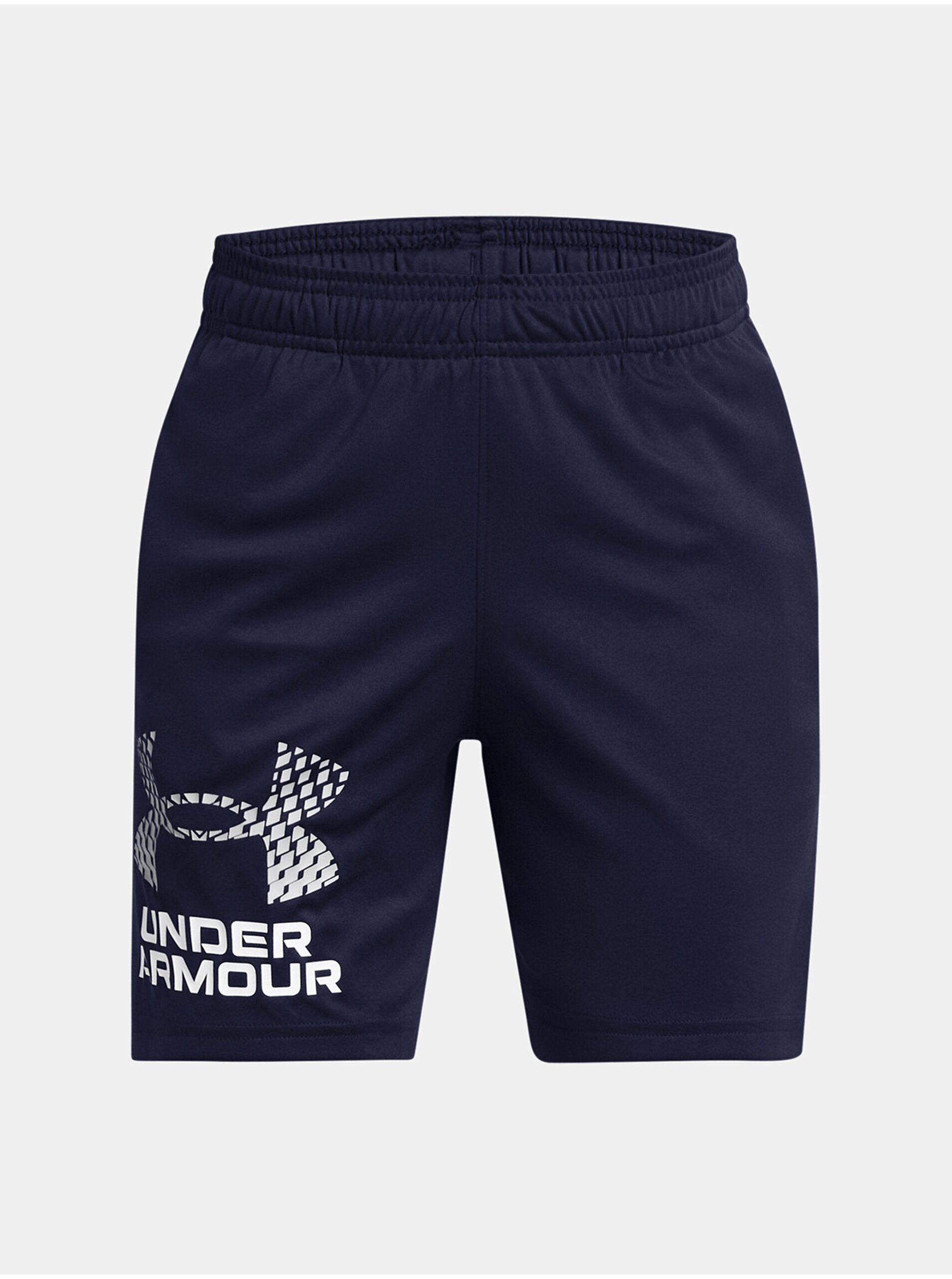 Levně Tmavě modré sportovní kraťasy Under Armour UA Tech Logo