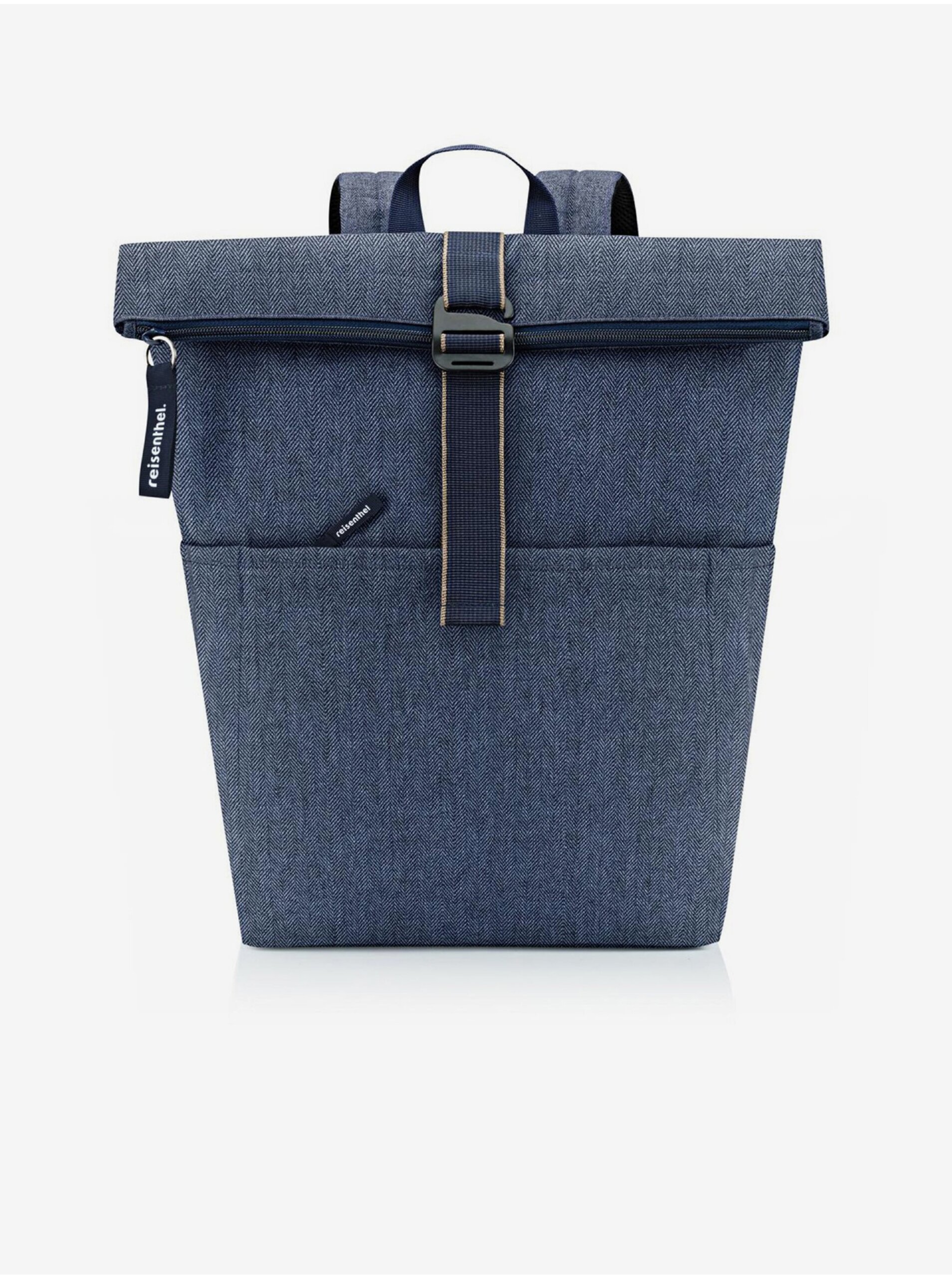 Batoh Reisenthel Rolltop Backpack Herringbone Dark Blue