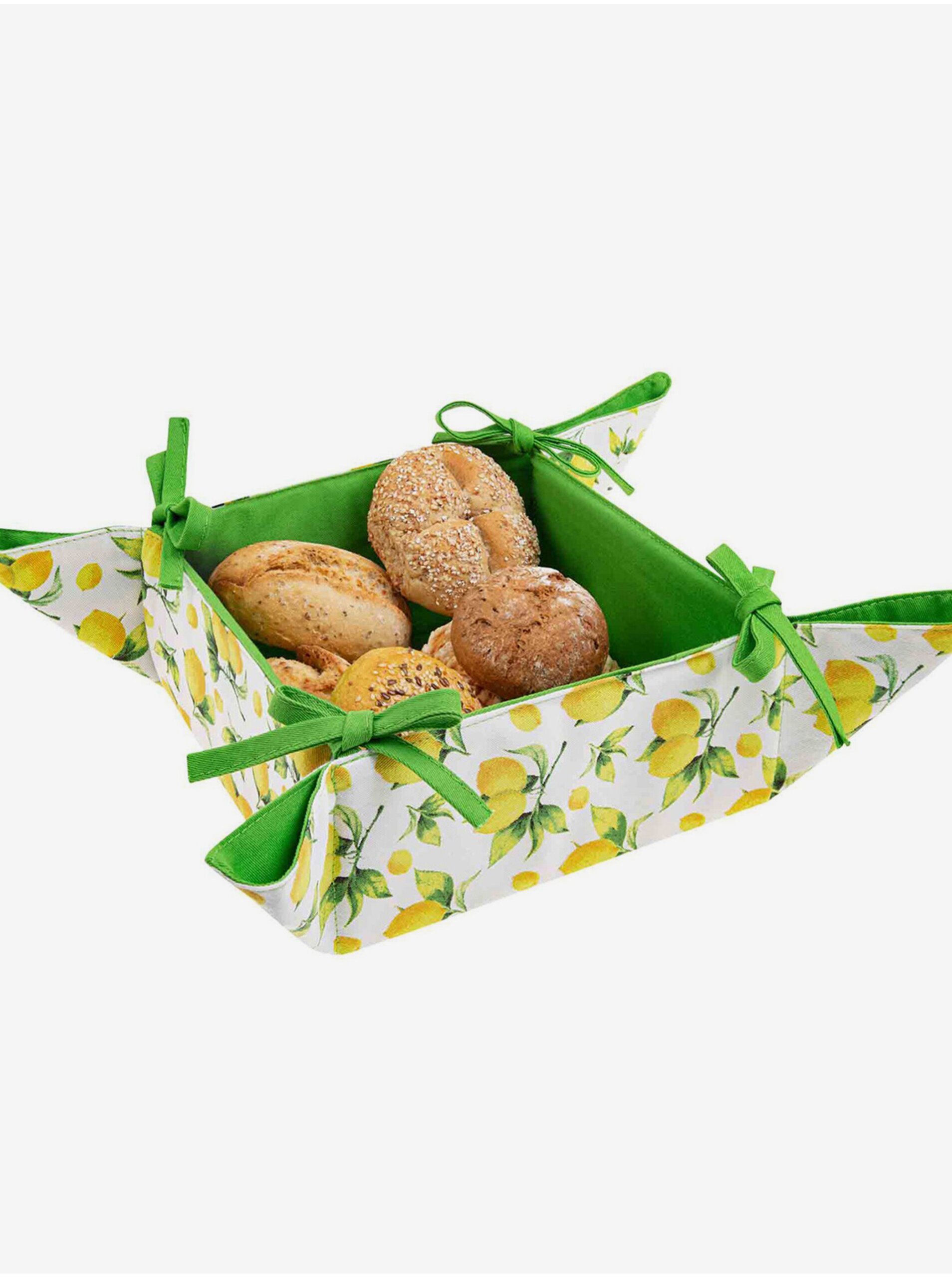 Lacno Žlto-zelený vzorovaný kôš na chlieb Edoti