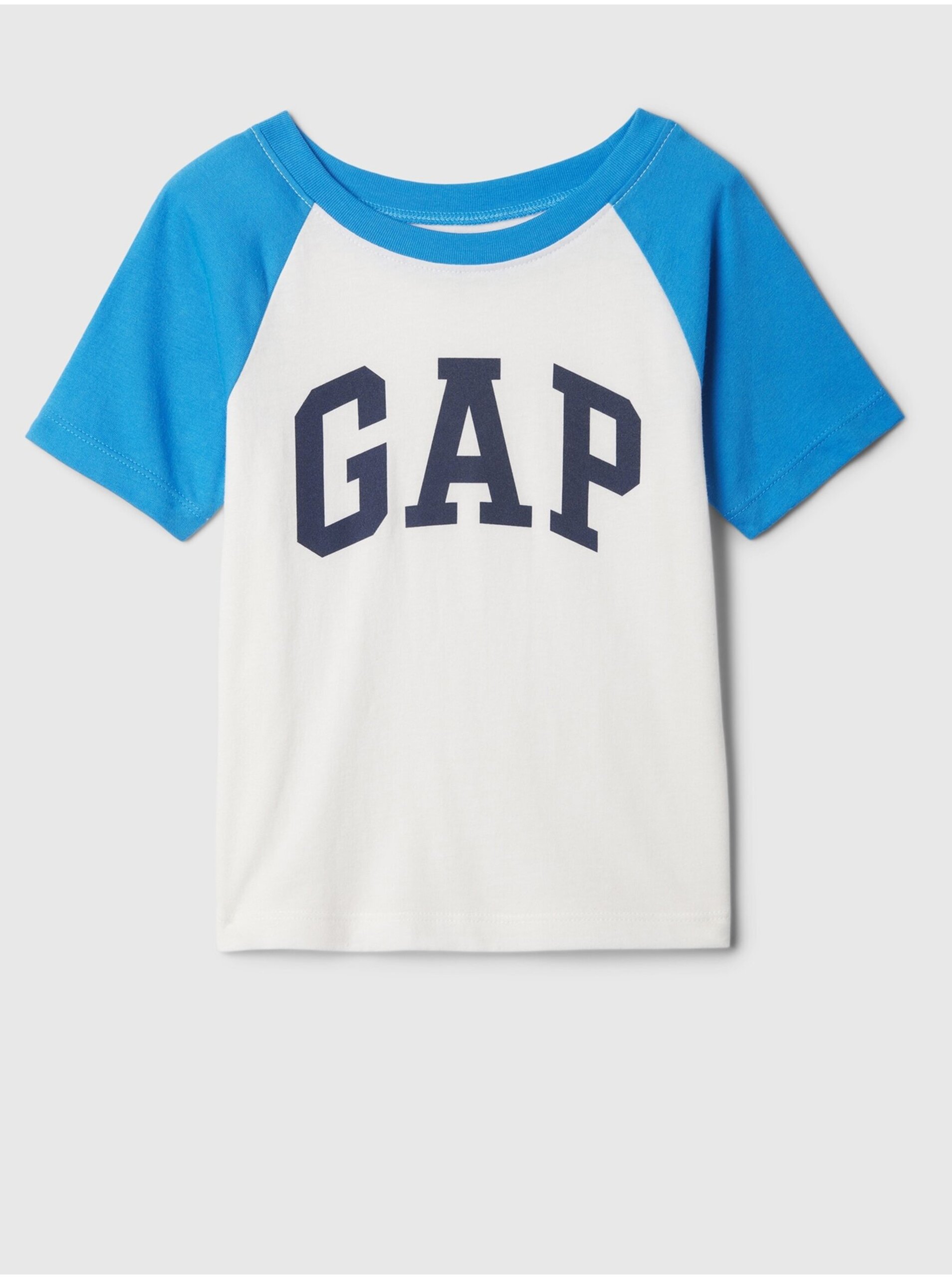 Levně Bílo-modré klučičí tričko s logem GAP
