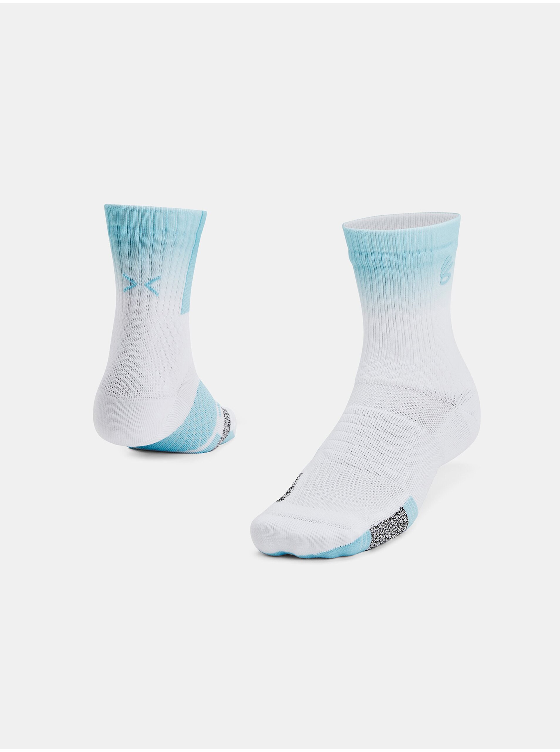Levně Bílé sportovní ponožky Under Armour Curry UA AD Playmaker Mid