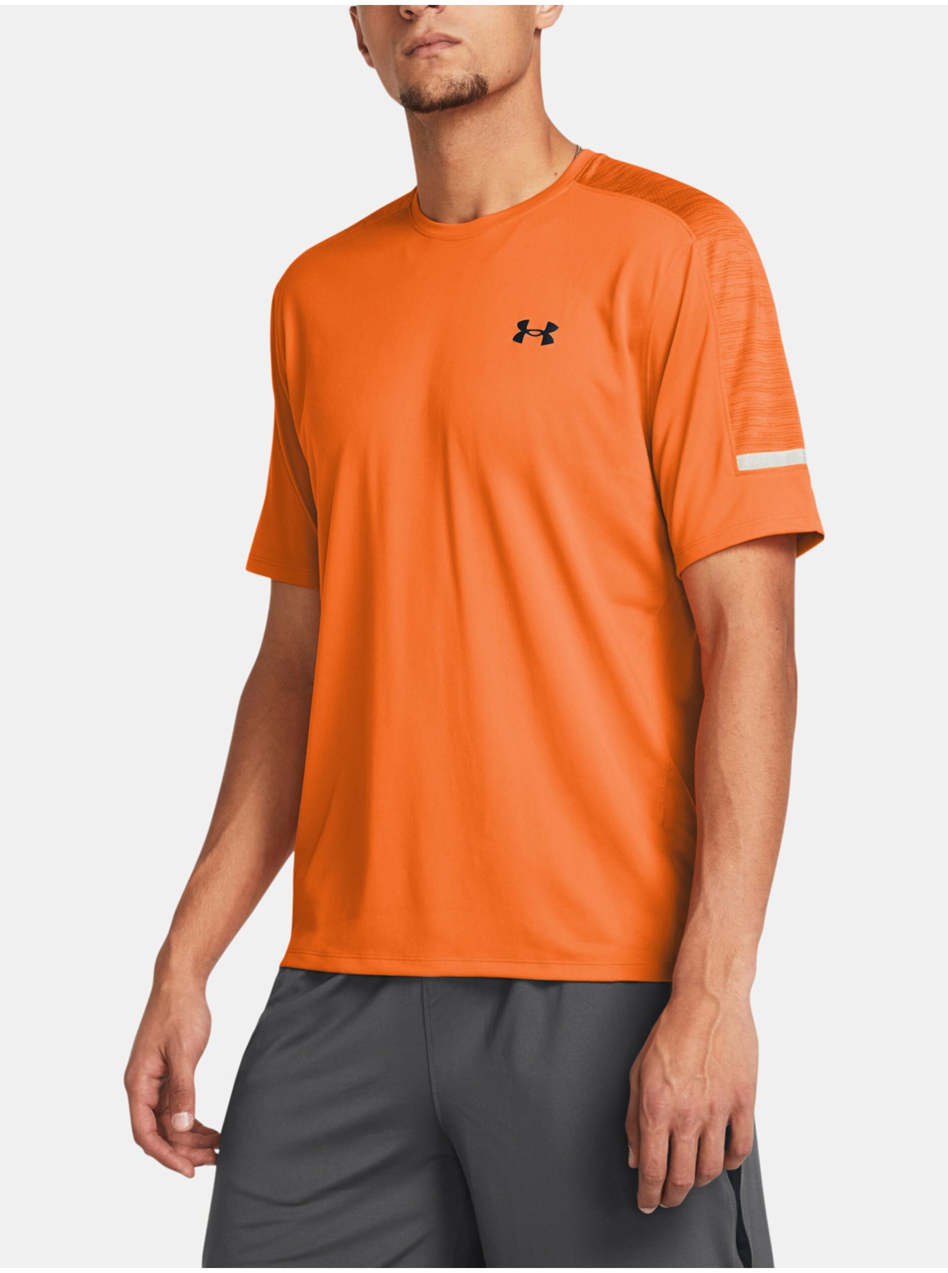 Lacno Oranžové pánske športové tričko Under Armour UA Tech Utility SS