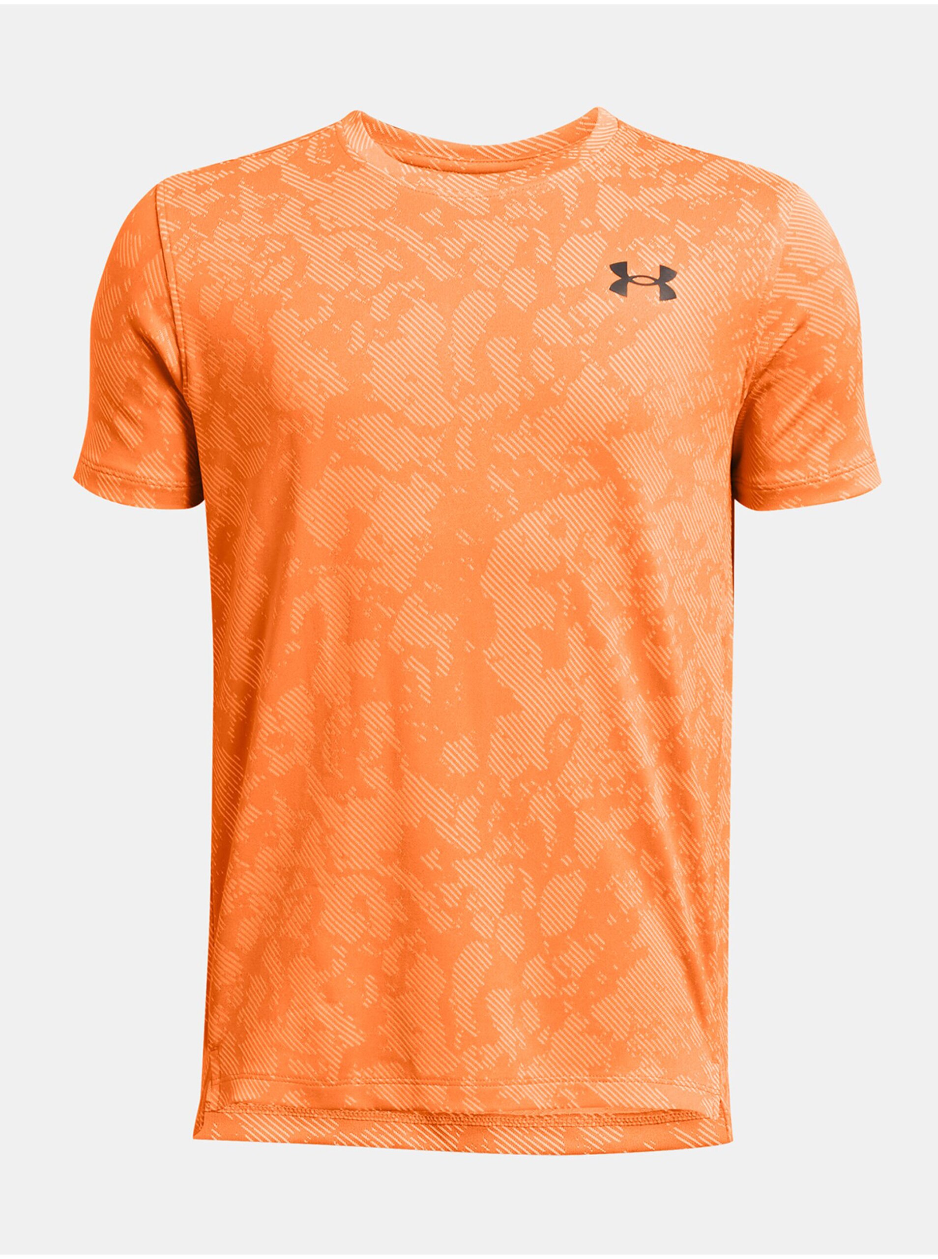 Lacno Oranžové chlapčenské športové tričko Under Armour UA Tech Vent Geode SS-ORG