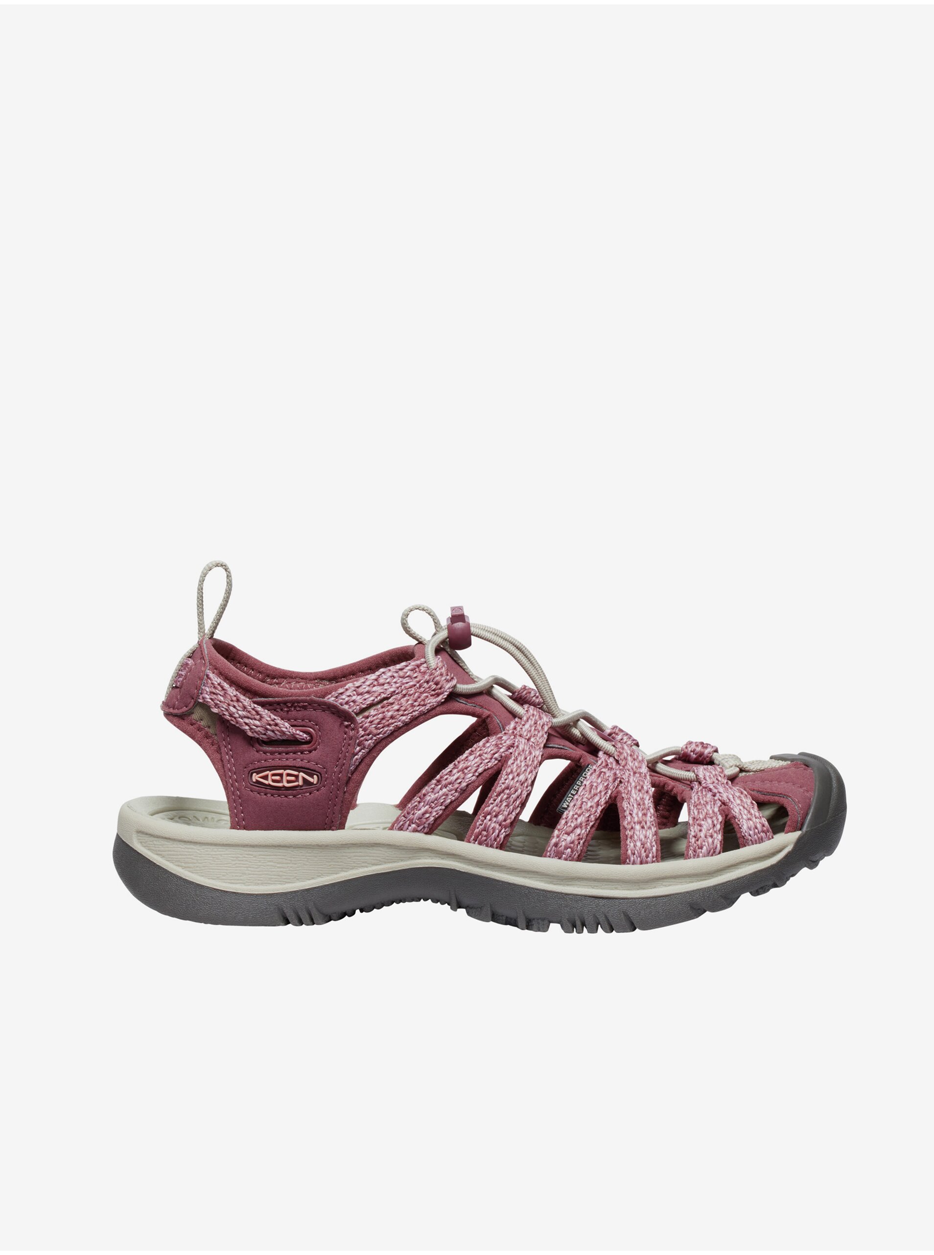 Levně Růžové dámské kožené outdoorové sandály Keen Whisper