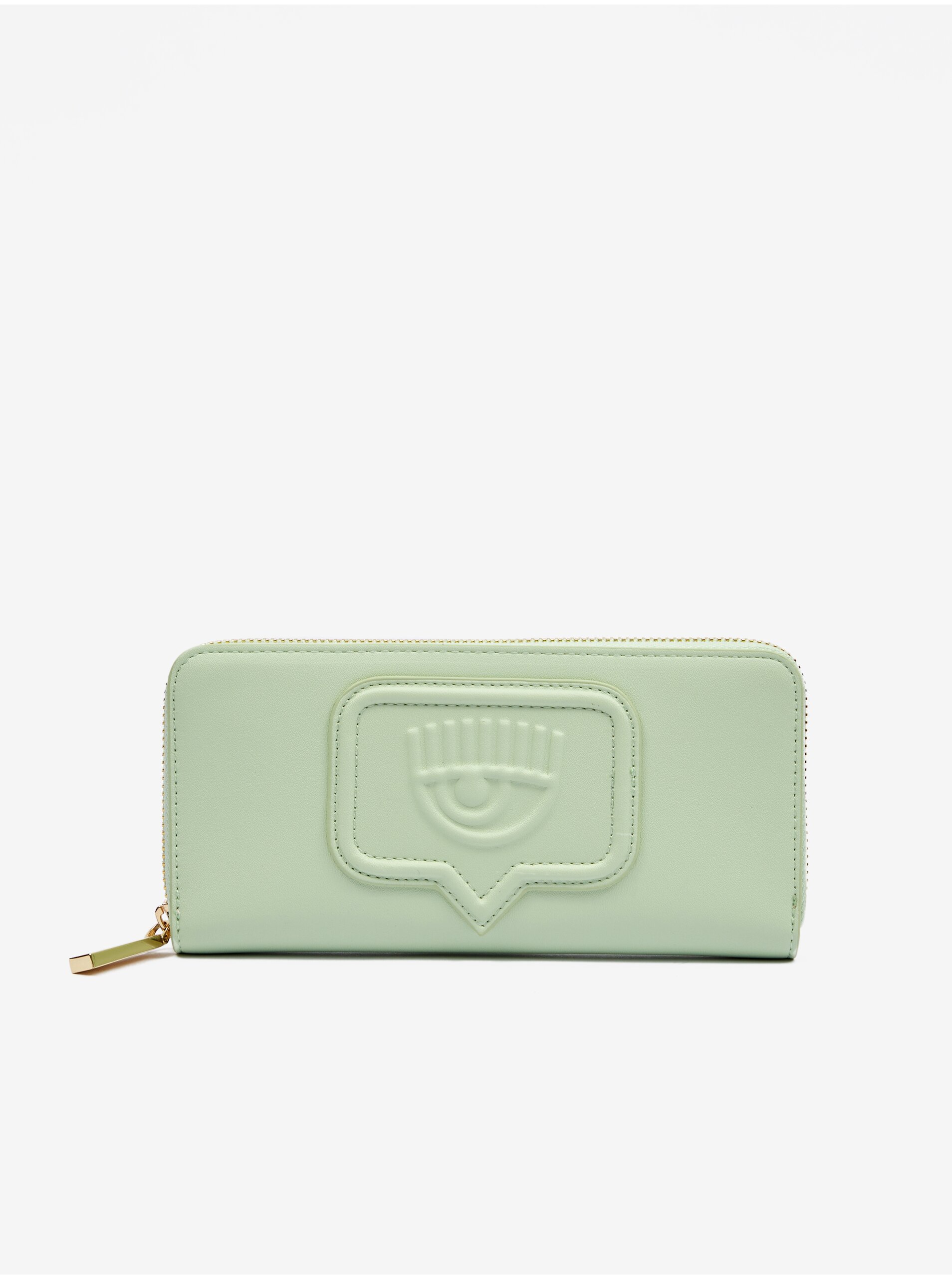 Lacno Svetlozelená dámska peňaženka CHIARA FERRAGNI Eyelike Bags