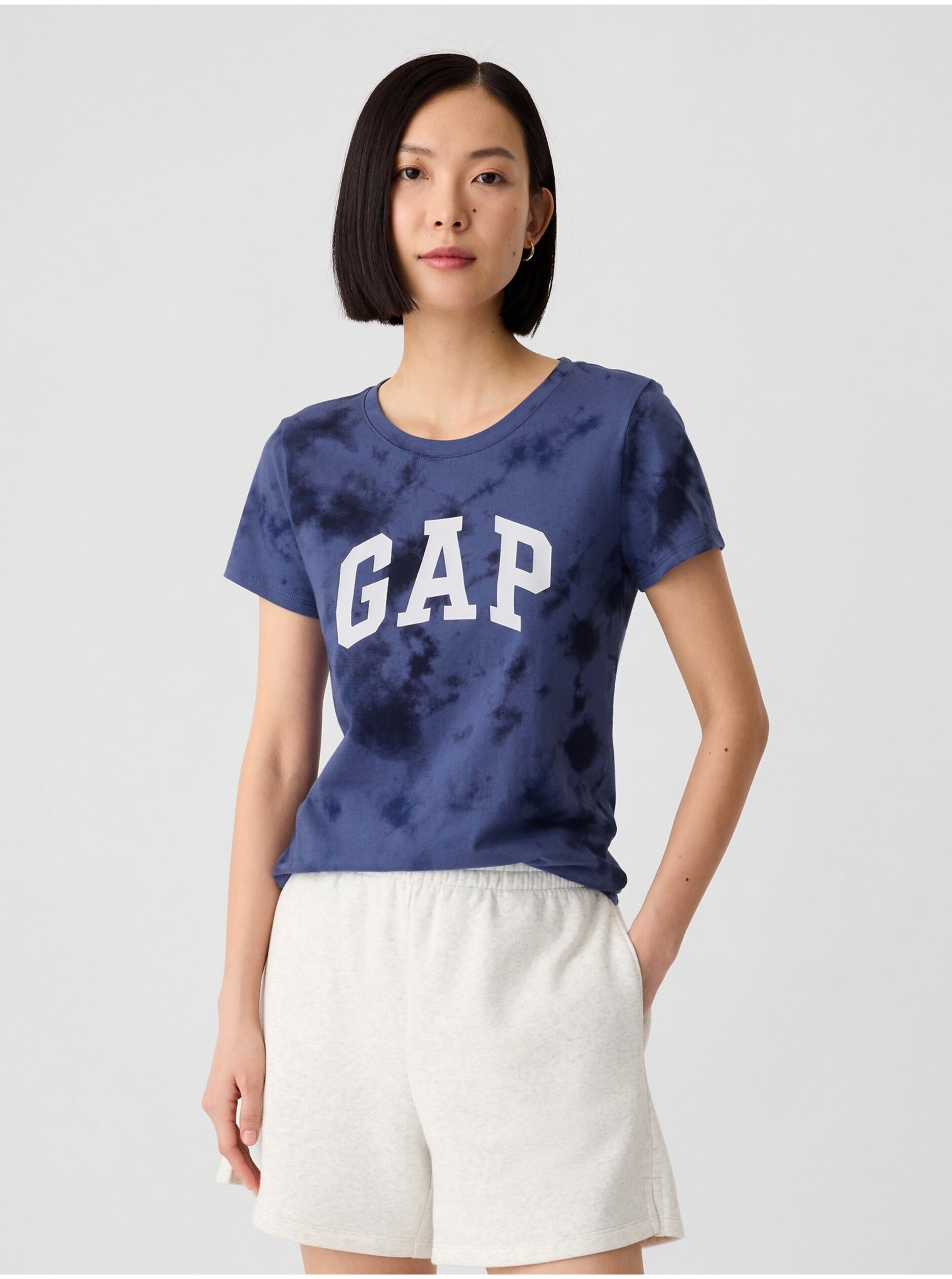 Levně Modré holčičí tričko s logem GAP