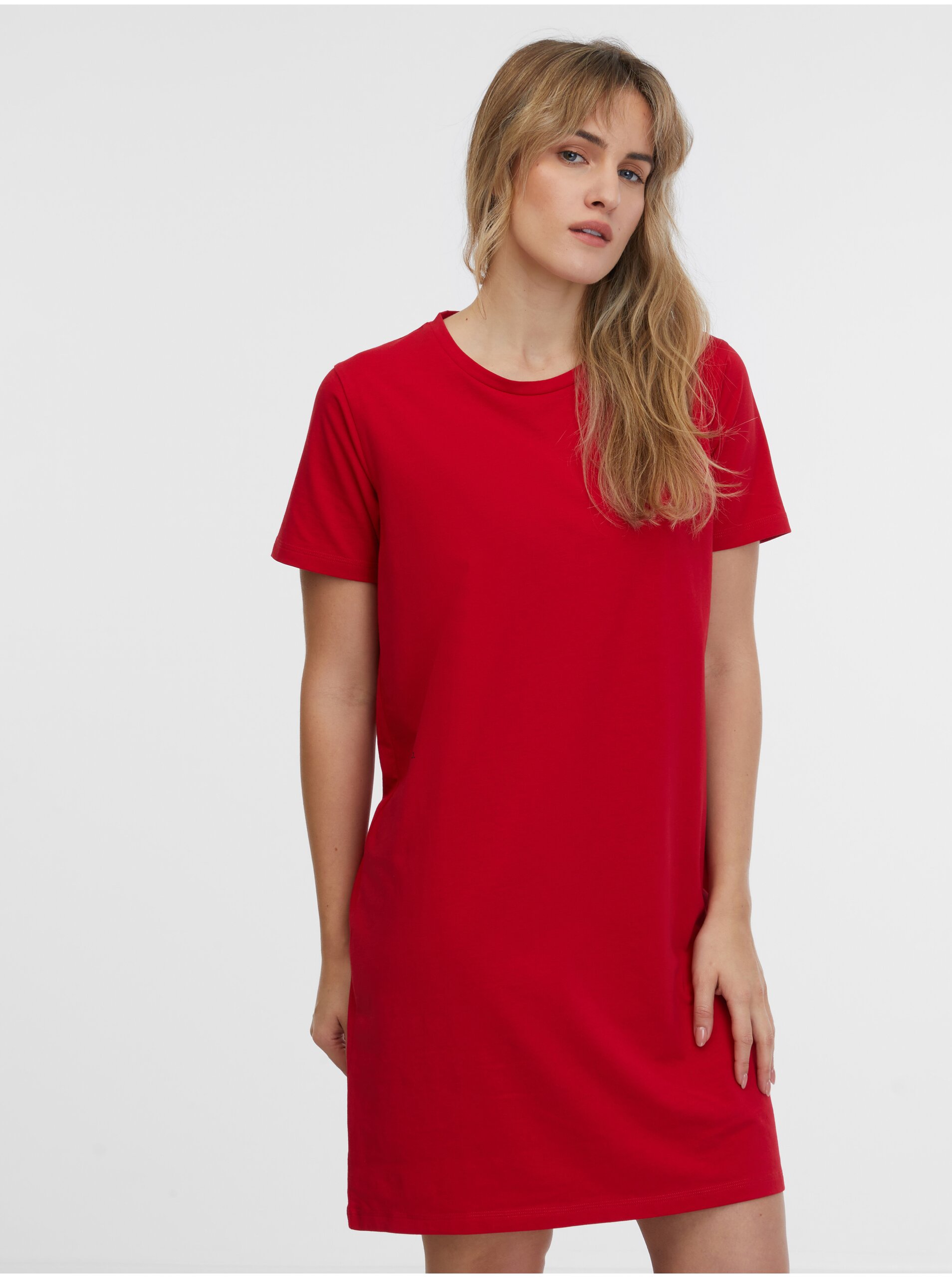 Levně Červené dámské šaty SAM 73 Gazelle