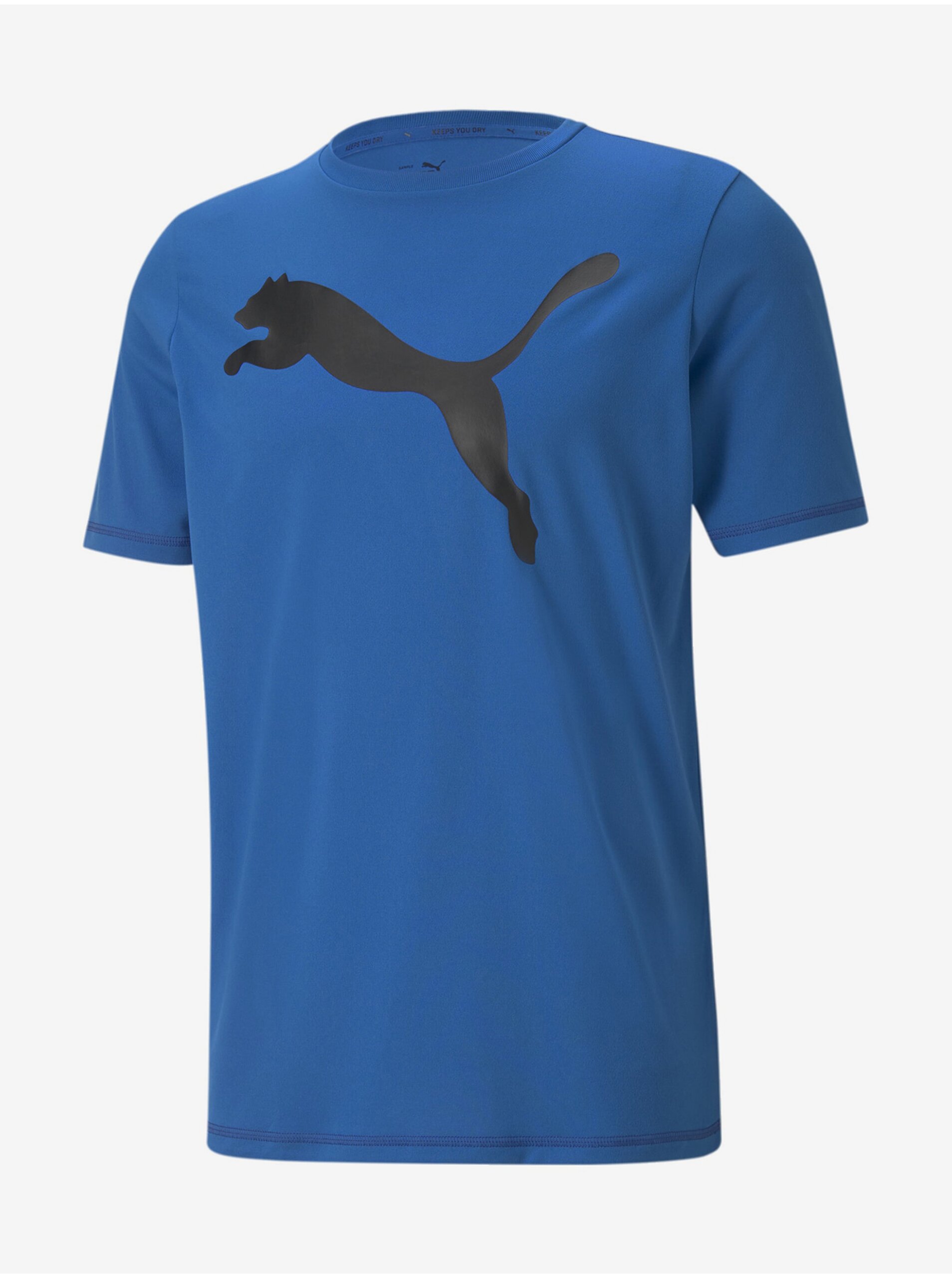 Levně Modré pánské sportovní tričko Puma Active Big Logo Tee