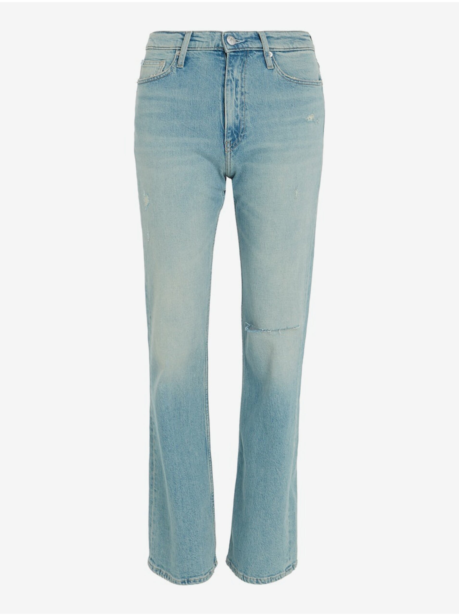 Levně Světle modré dámské bootcut džíny Calvin Klein Jeans Authentic
