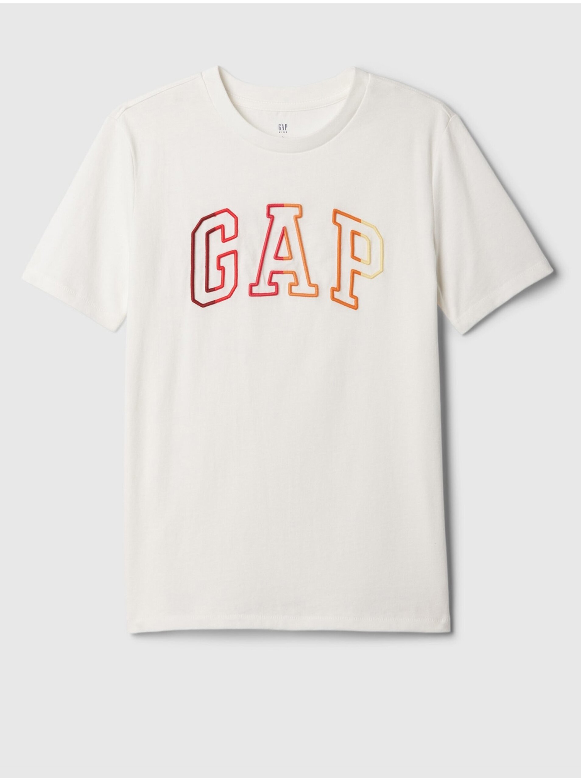 Levně Bílé klučičí tričko s logem GAP