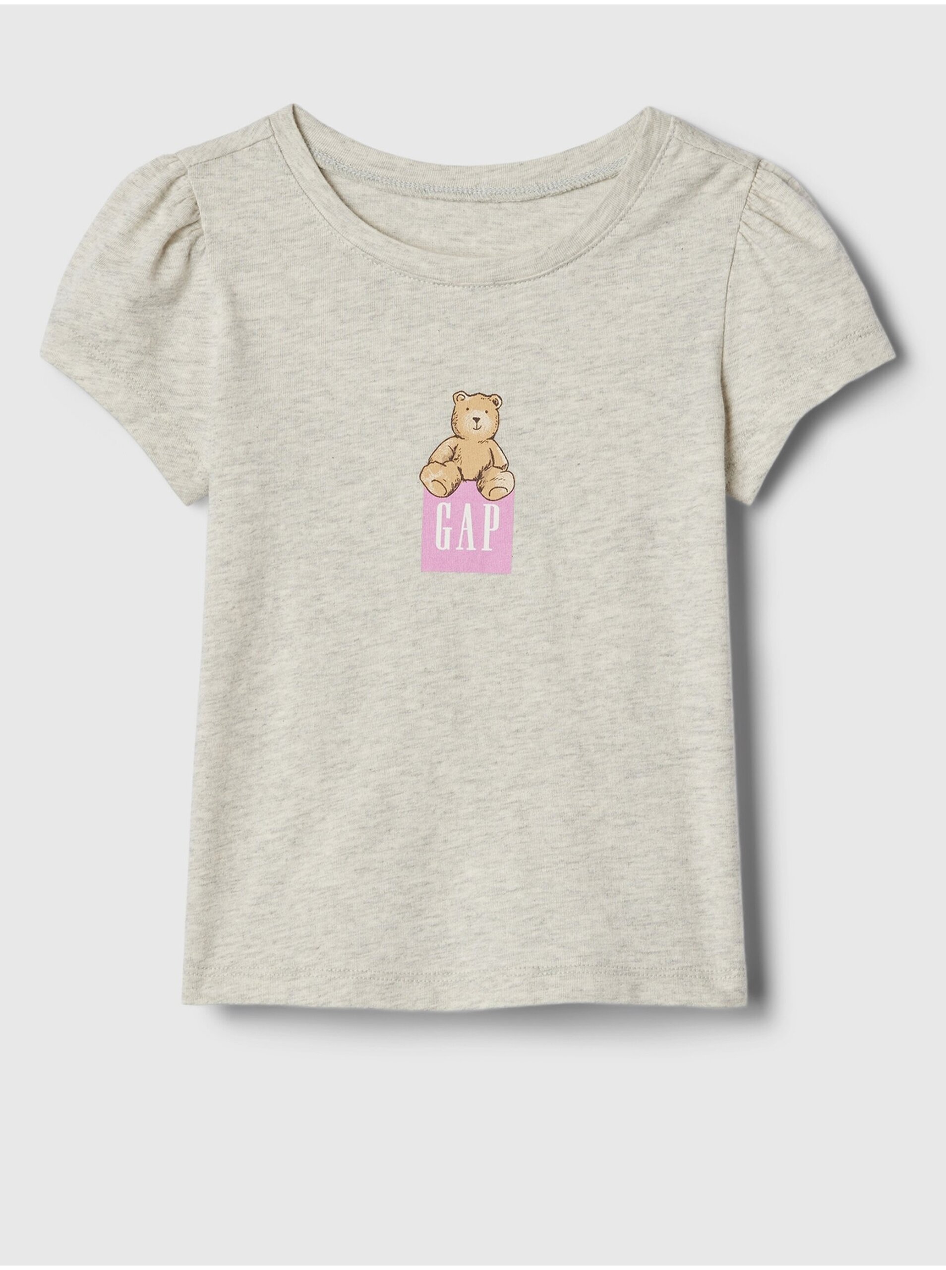 E-shop Šedé dievčenské tričko s logom GAP Brannan