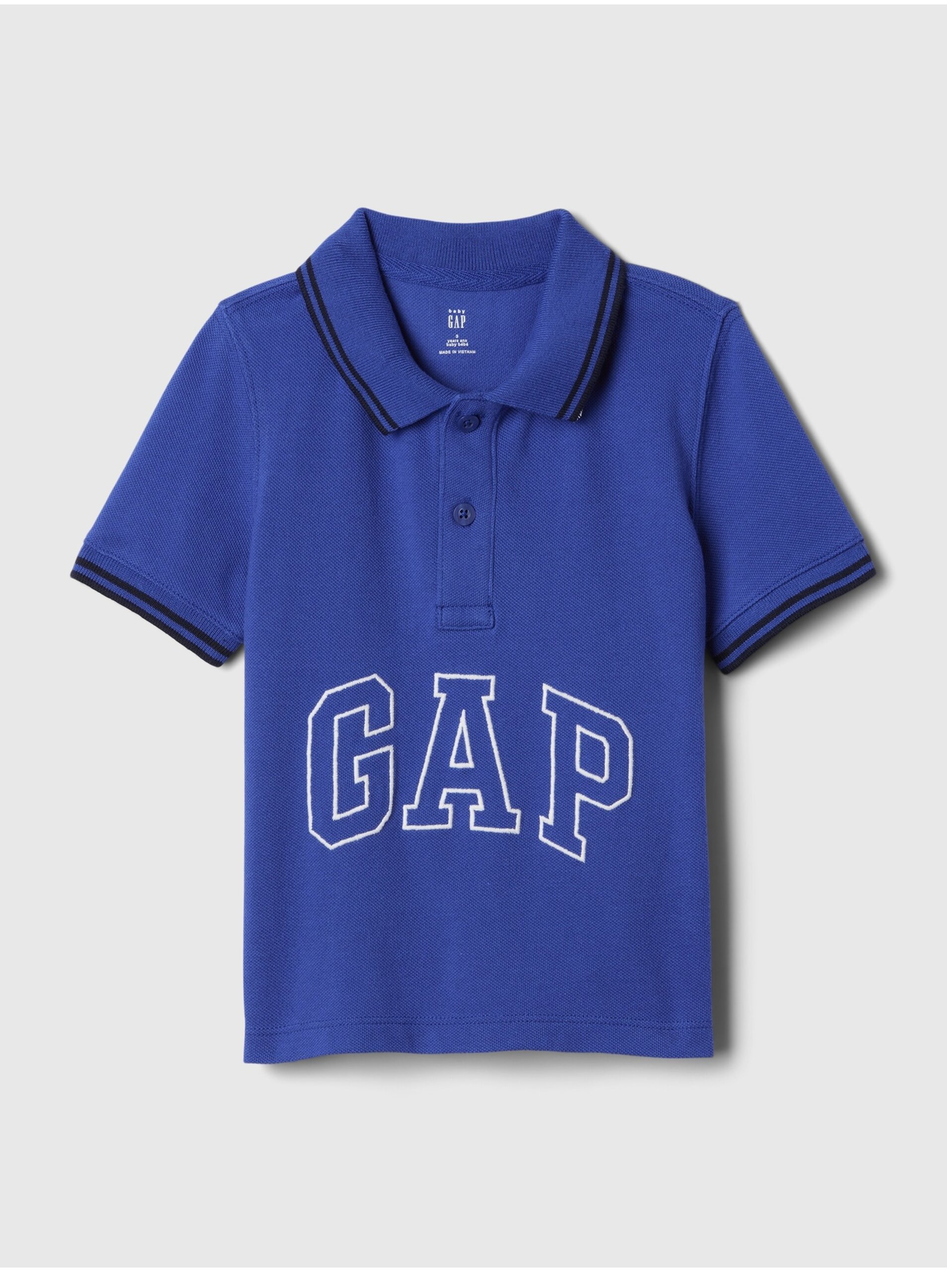 Levně Tmavě modré klučičí polo tričko s logem GAP