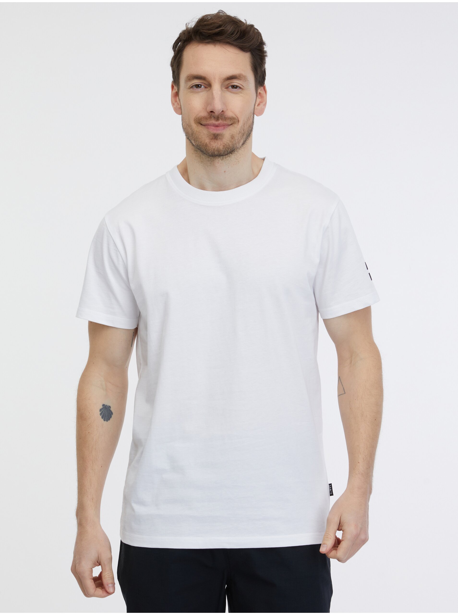 Levně Bílé pánské tričko SAM 73 Joey