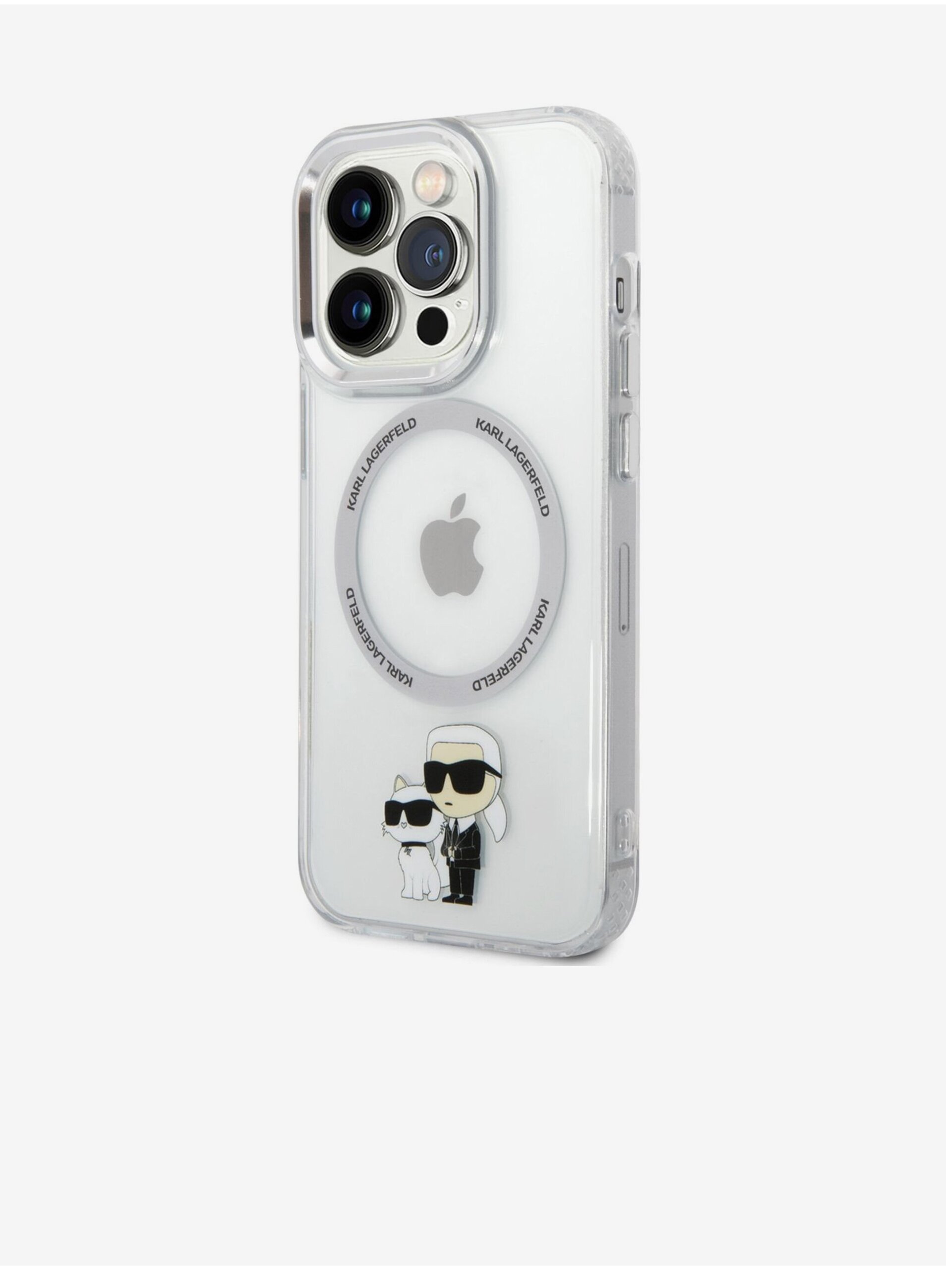 Levně Karl Lagerfeld IML Karl and Choupette NFT MagSafe Zadní Kryt pro iPhone 14 Pro Max Transparent