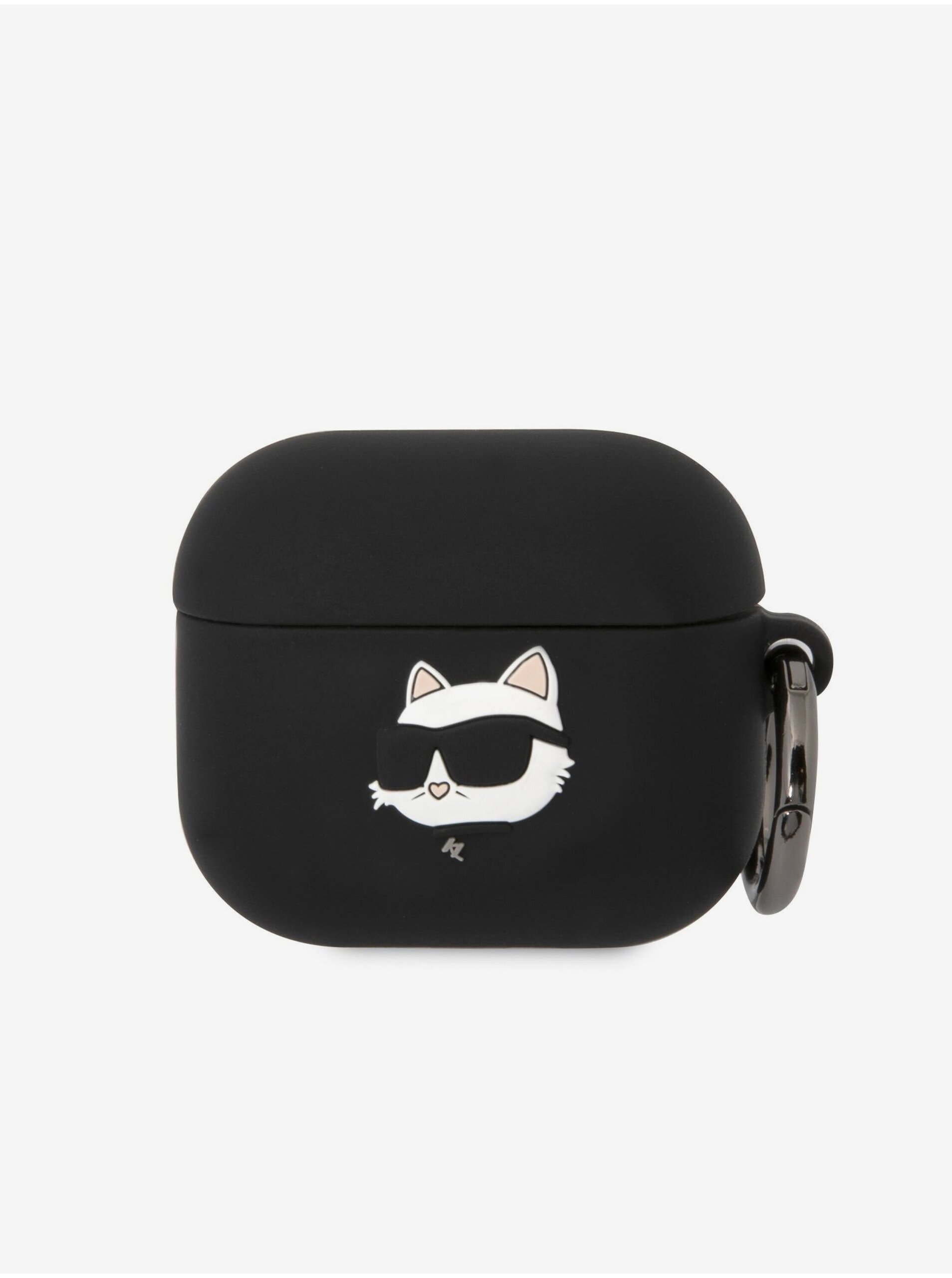 3D Logo NFT Choupette Head Silikonové Pouzdro pro Airpods 3 Black Karl Lagerfeld
