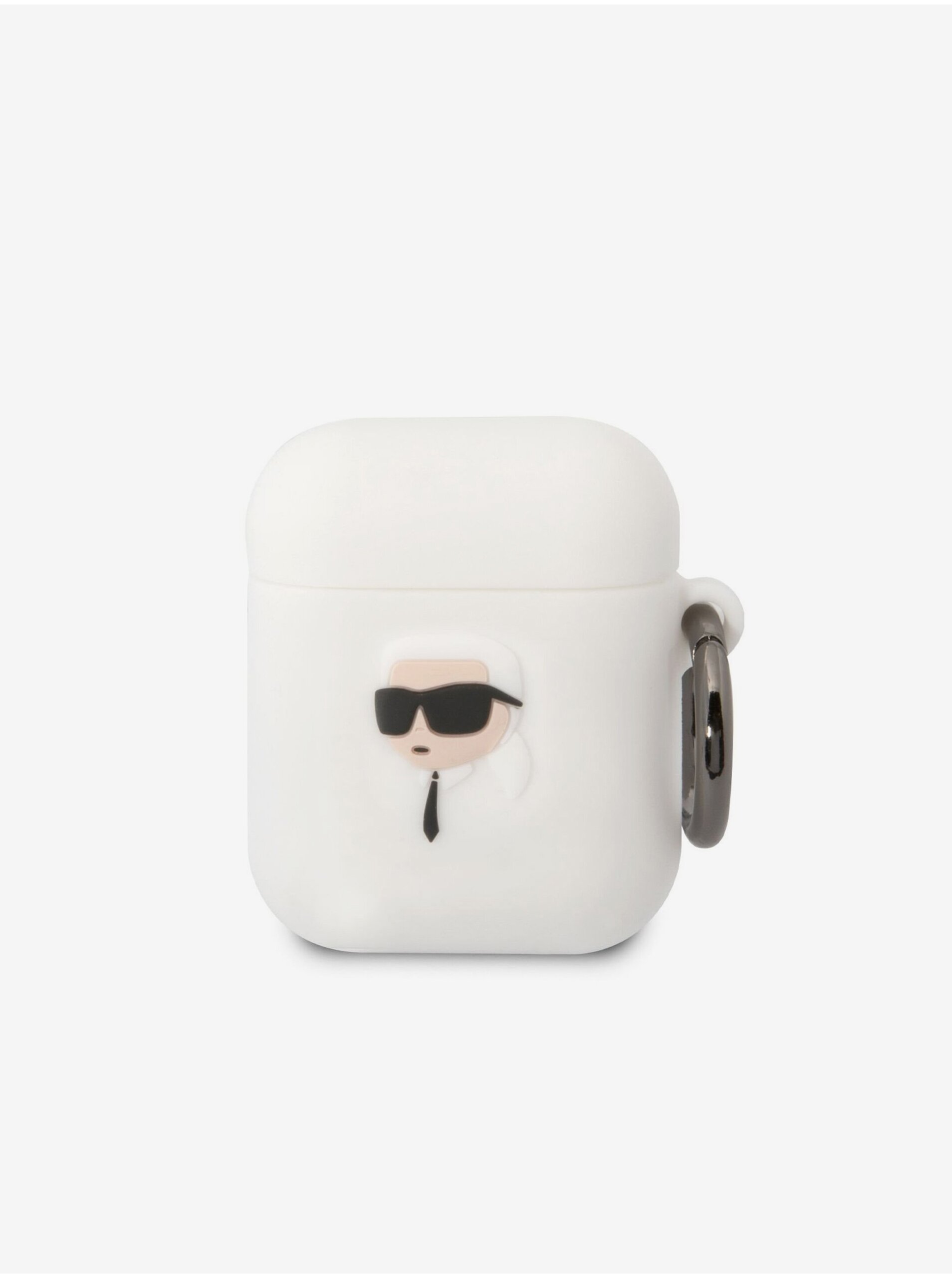 3D Logo NFT Karl Head Silikonové Pouzdro pro Airpods 1/2 White Karl Lagerfeld