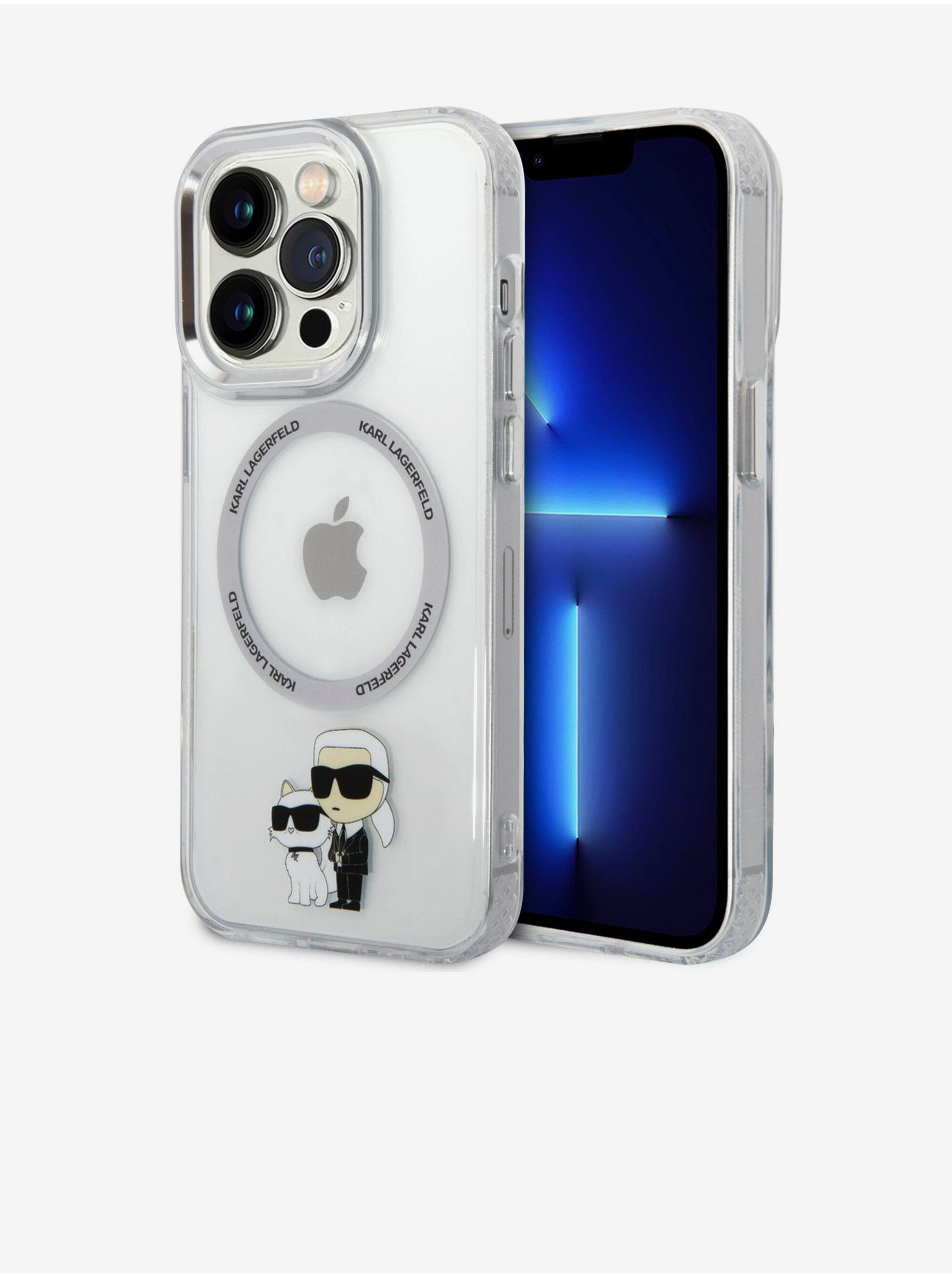 Levně IML Karl and Choupette NFT MagSafe Zadní Kryt pro iPhone 15 Pro Transparent Karl Lagerfeld