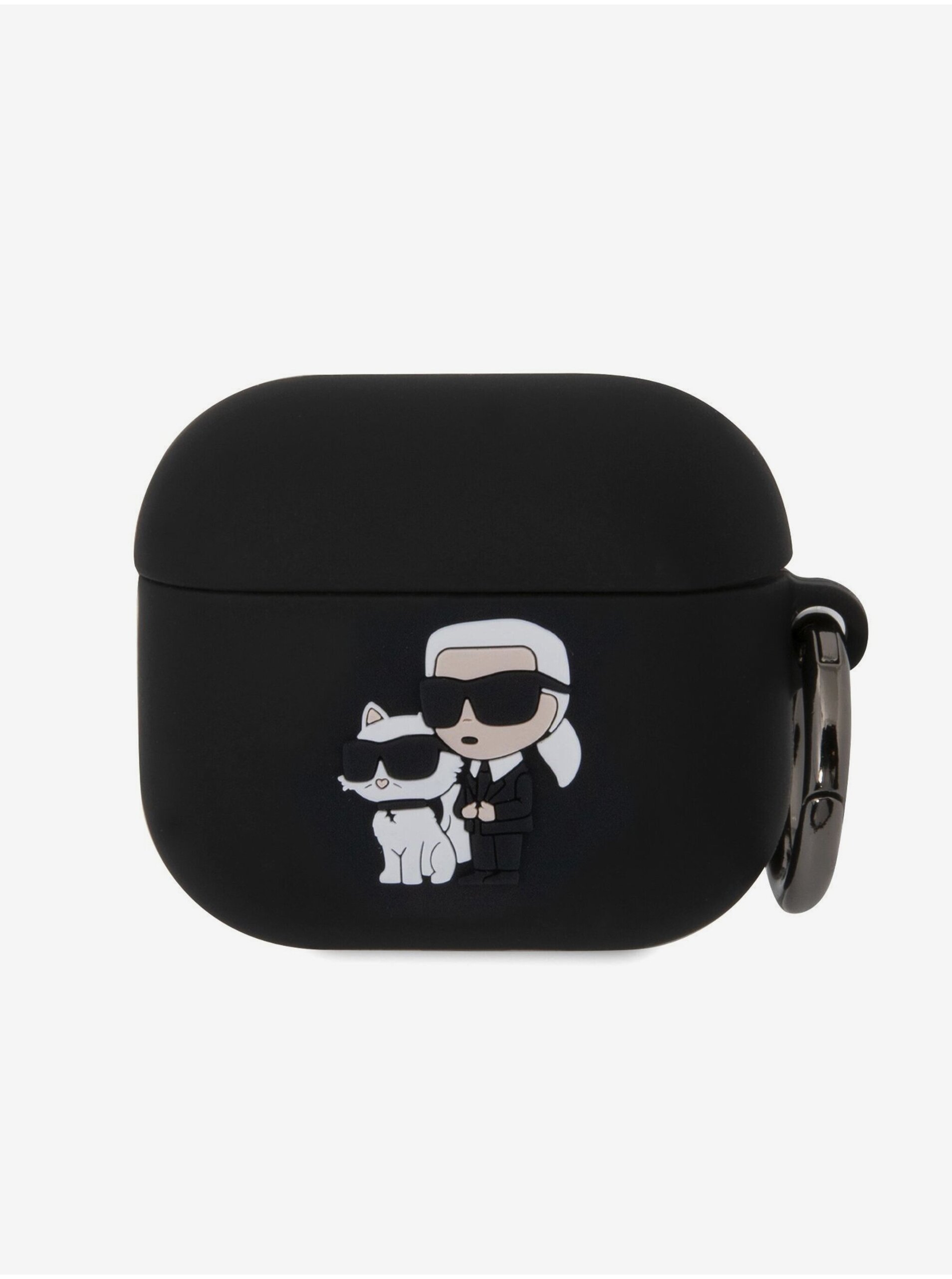 3D Logo NFT Karl and Choupette Silikonové Pouzdro pro AirPods 3 Black Karl Lagerfeld