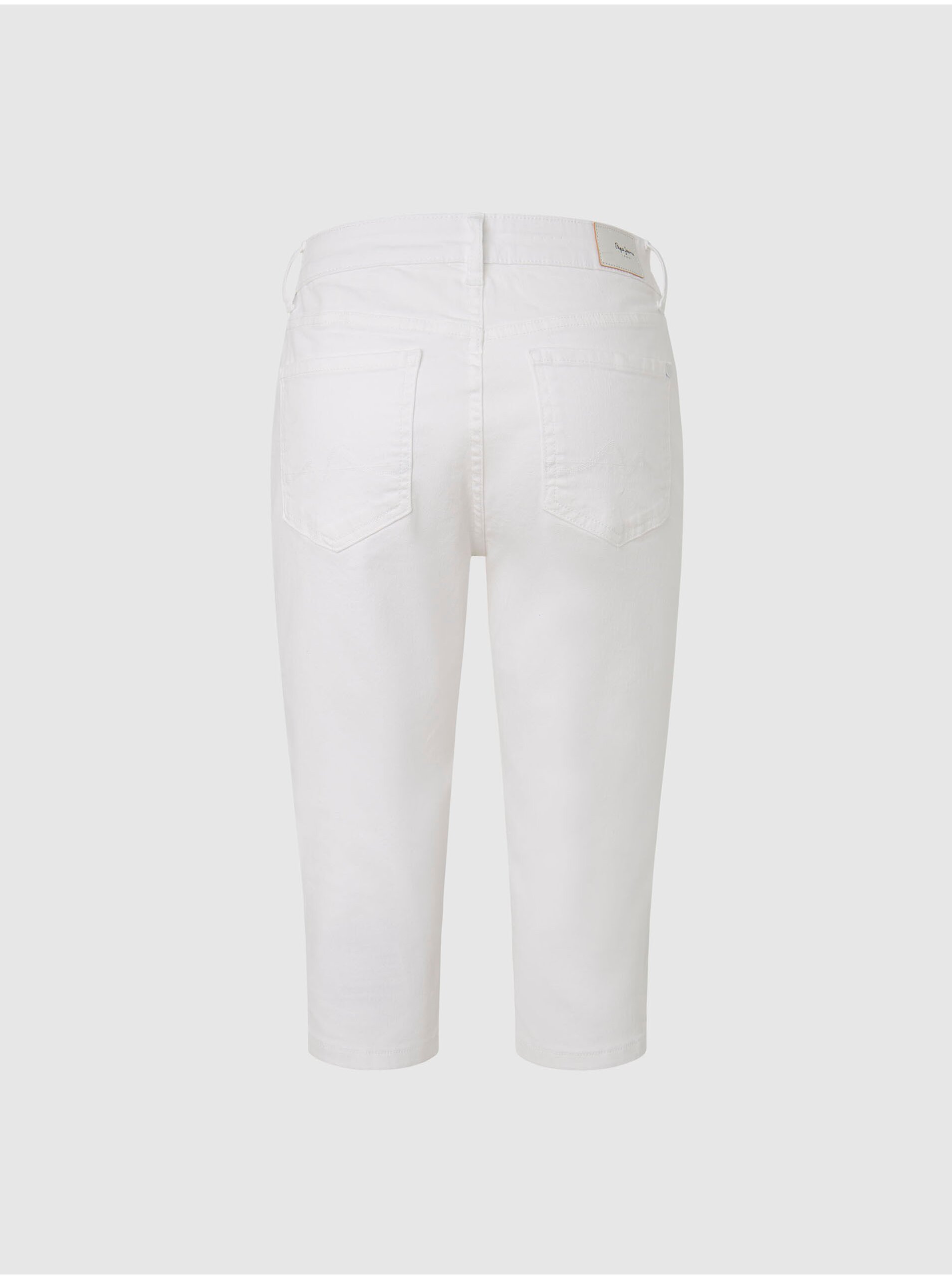 Levně Bílé dámské džínové kraťasy Pepe Jeans