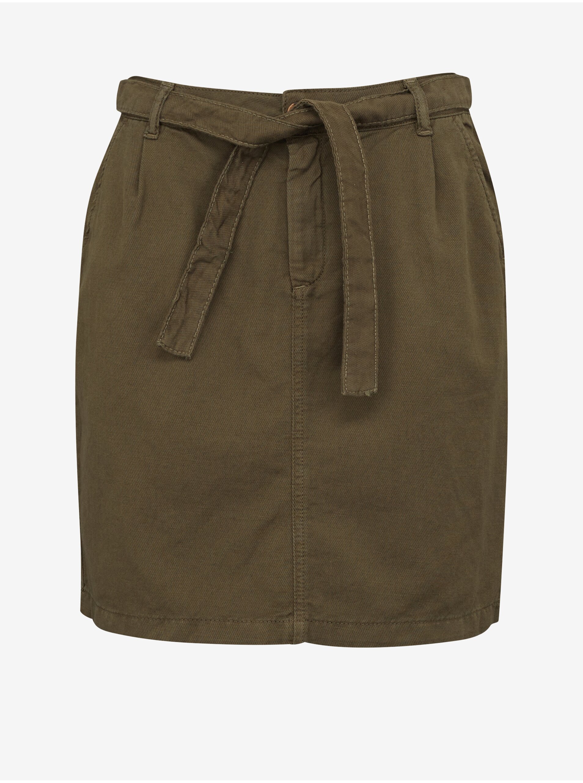 Khaki dámská sukně CAMAIEU