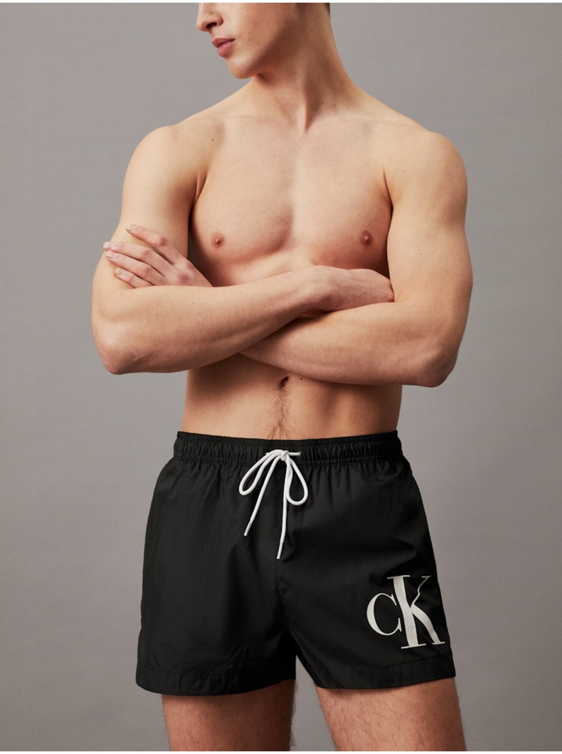 Lacno Čierne pánske plavky Calvin Klein Underwear