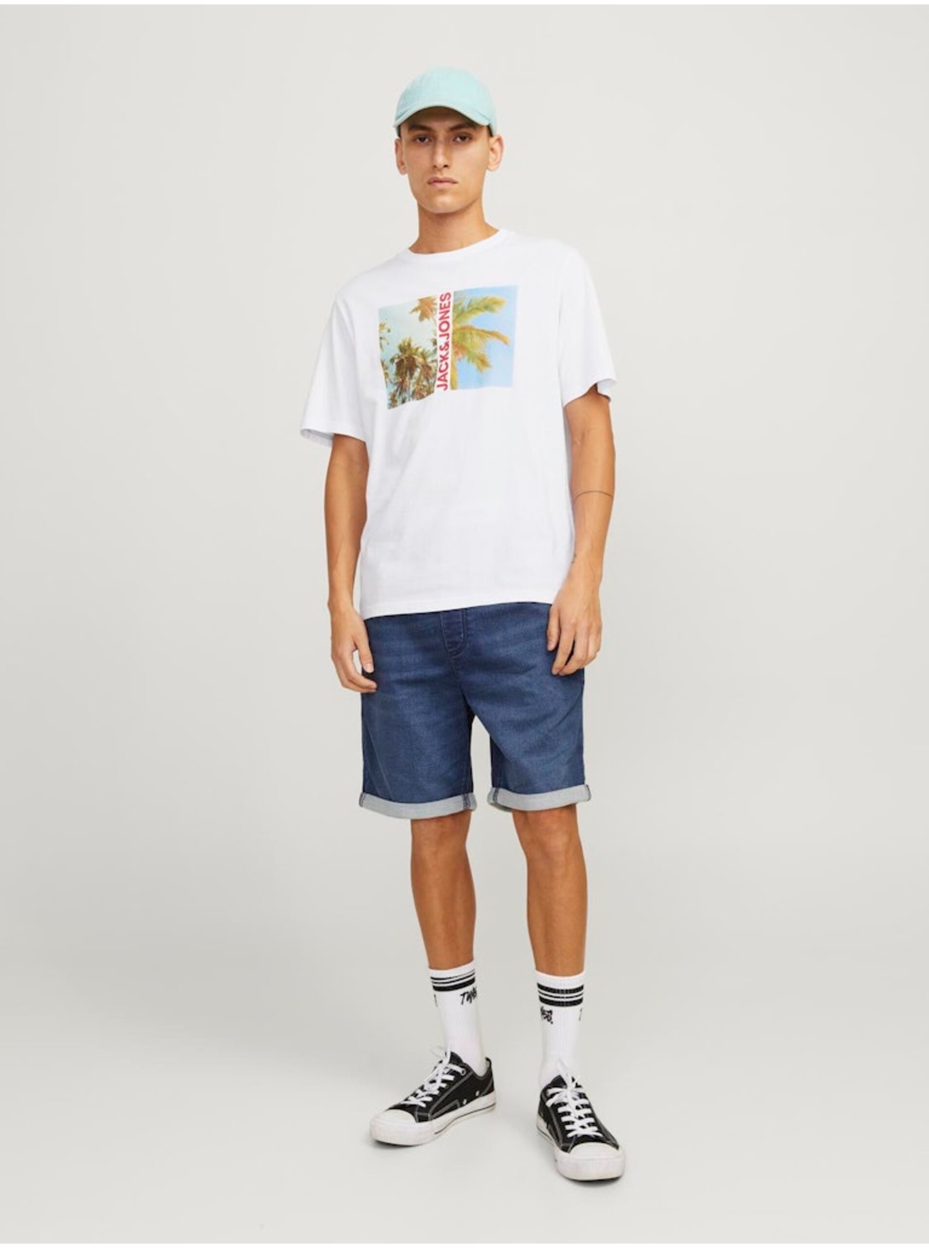 Bílé pánské tričko Jack & Jones Navin