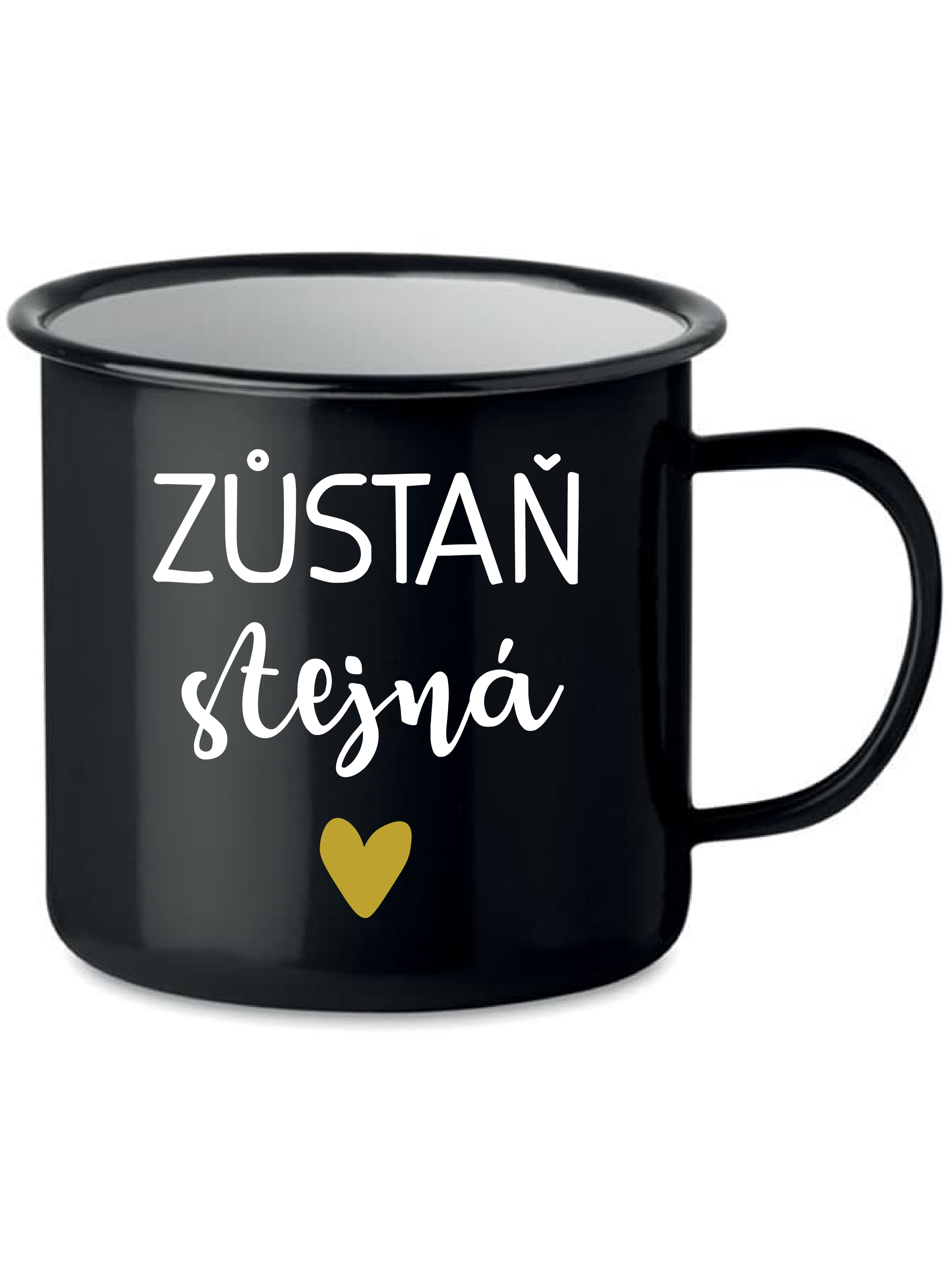 Levně ZŮSTAŇ STEJNÁ - černý plecháček 350 ml