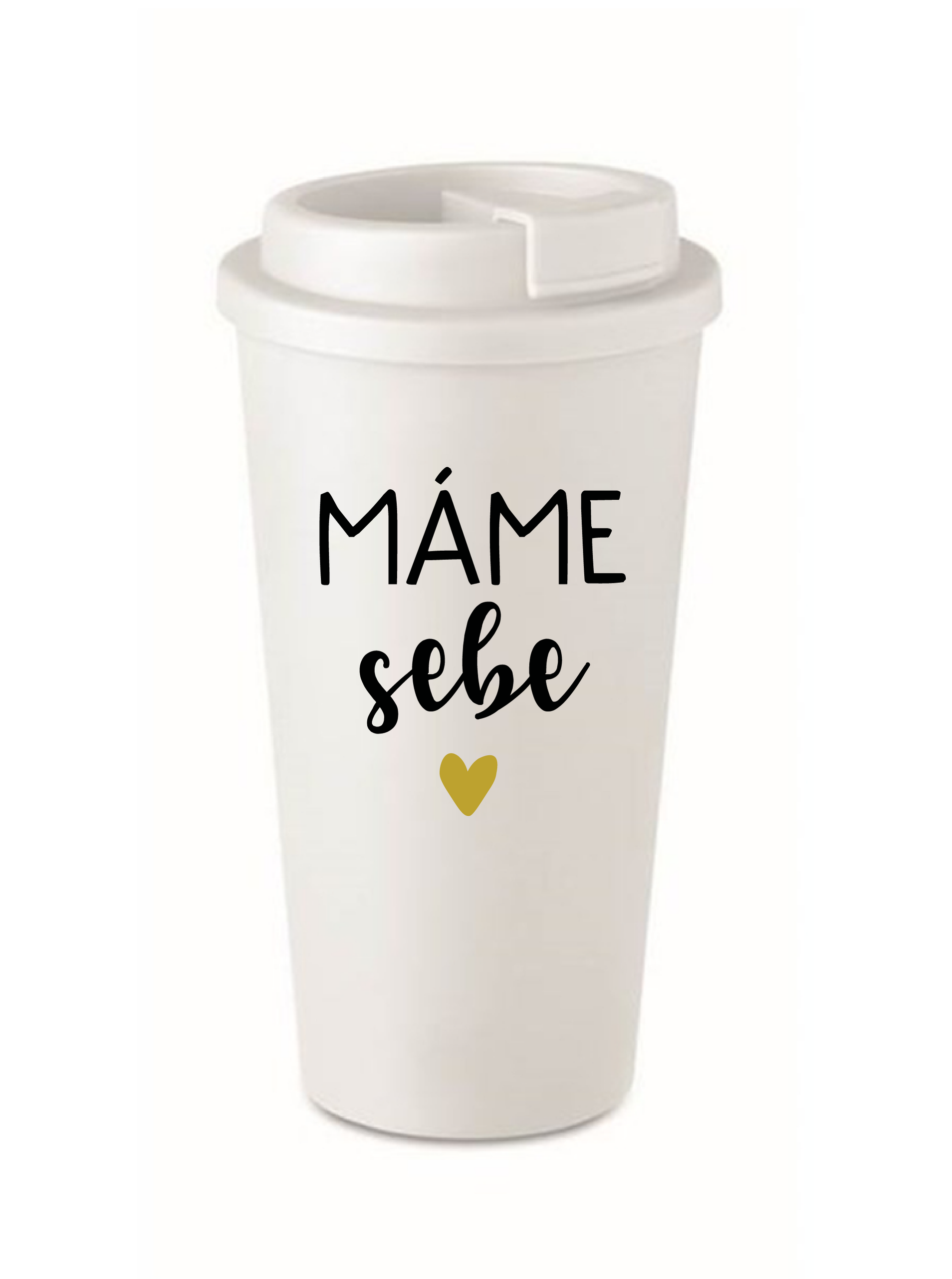 Levně MÁME SEBE - bílý termohrnek 475 ml