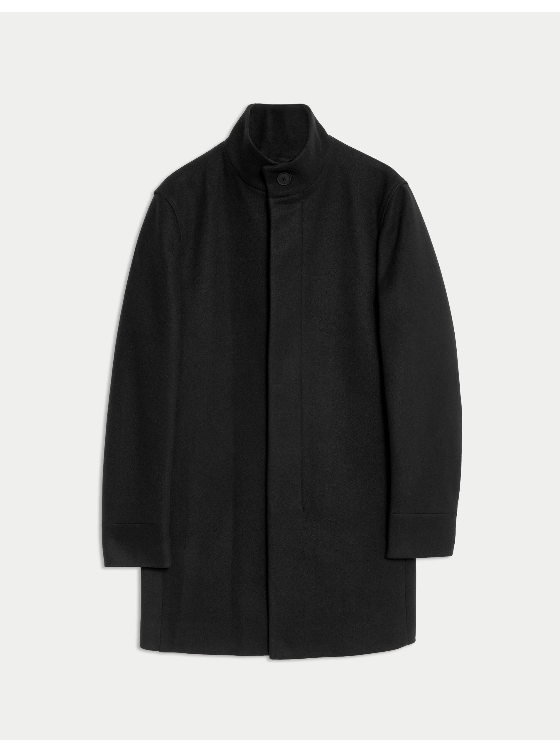 Kabát se stojacím límcem Marks & Spencer černá