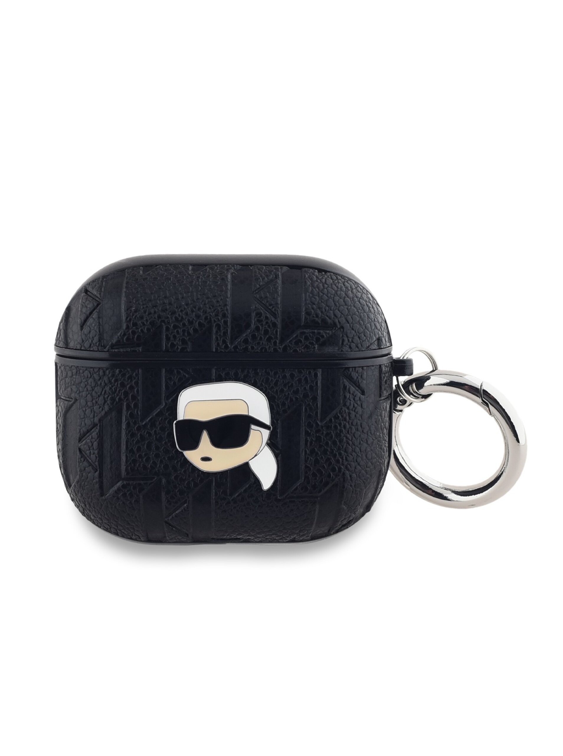 Levně Karl Lagerfeld PU Embossed Karl Head Pouzdro pro AirPods 3 Black