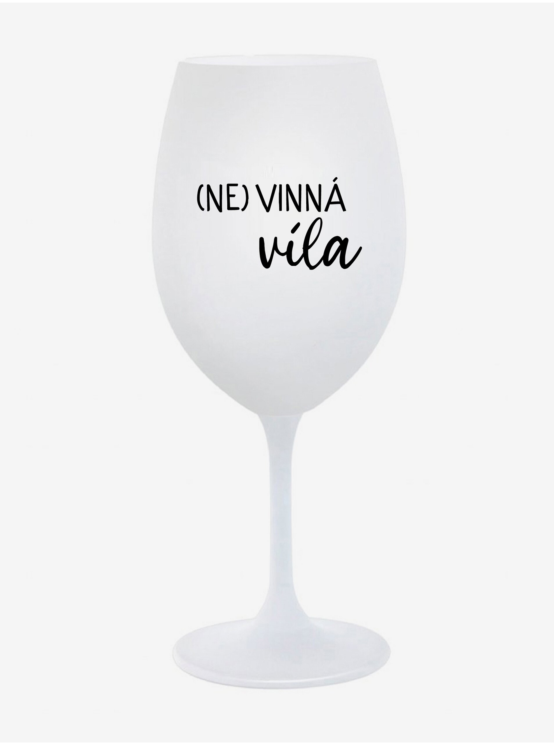 Levně (NE)VINNÁ VÍLA - bílá sklenice na víno 350 ml