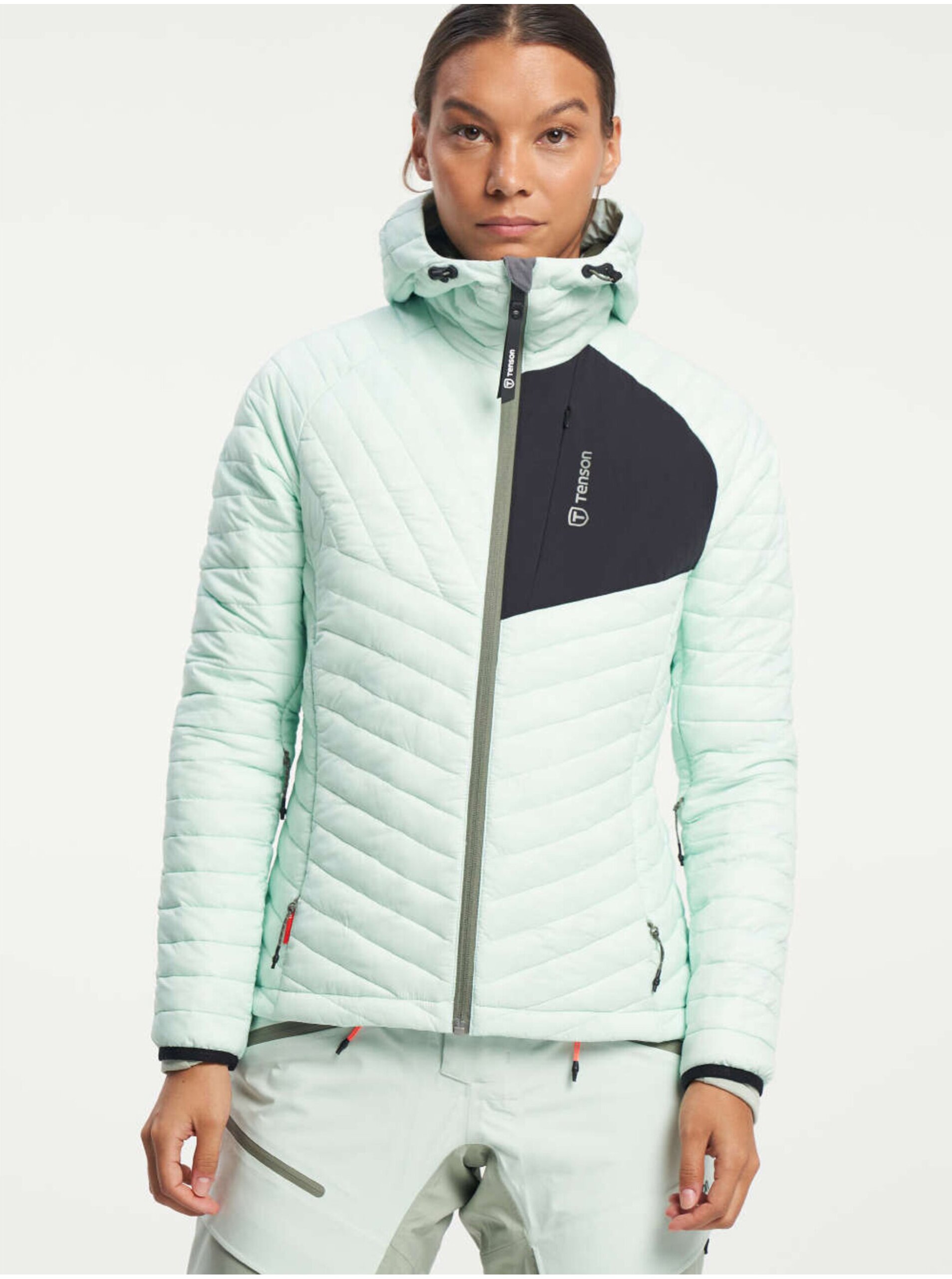 dámská skialpová zateplená bunda TENSON Touring Puffer Jacket W světle zelená