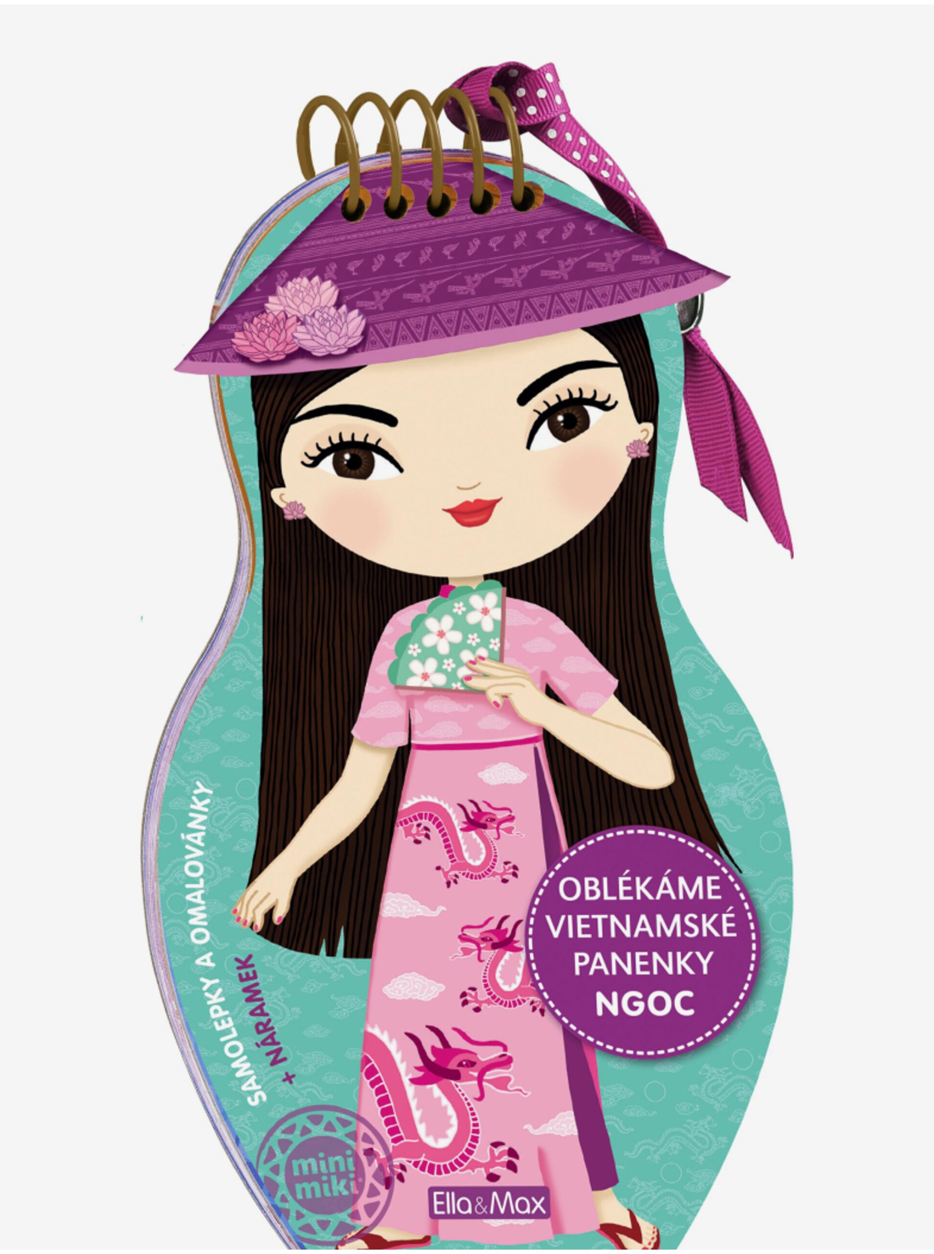 Oblékáme vietnamské panenky NGOC – Omalovánky