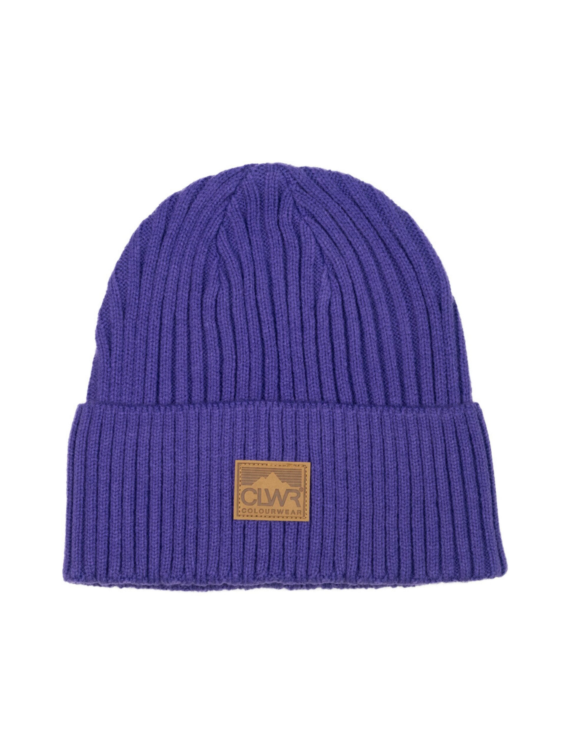 Levně Unisex Kulich Colourwear Badge Beanie Fialový