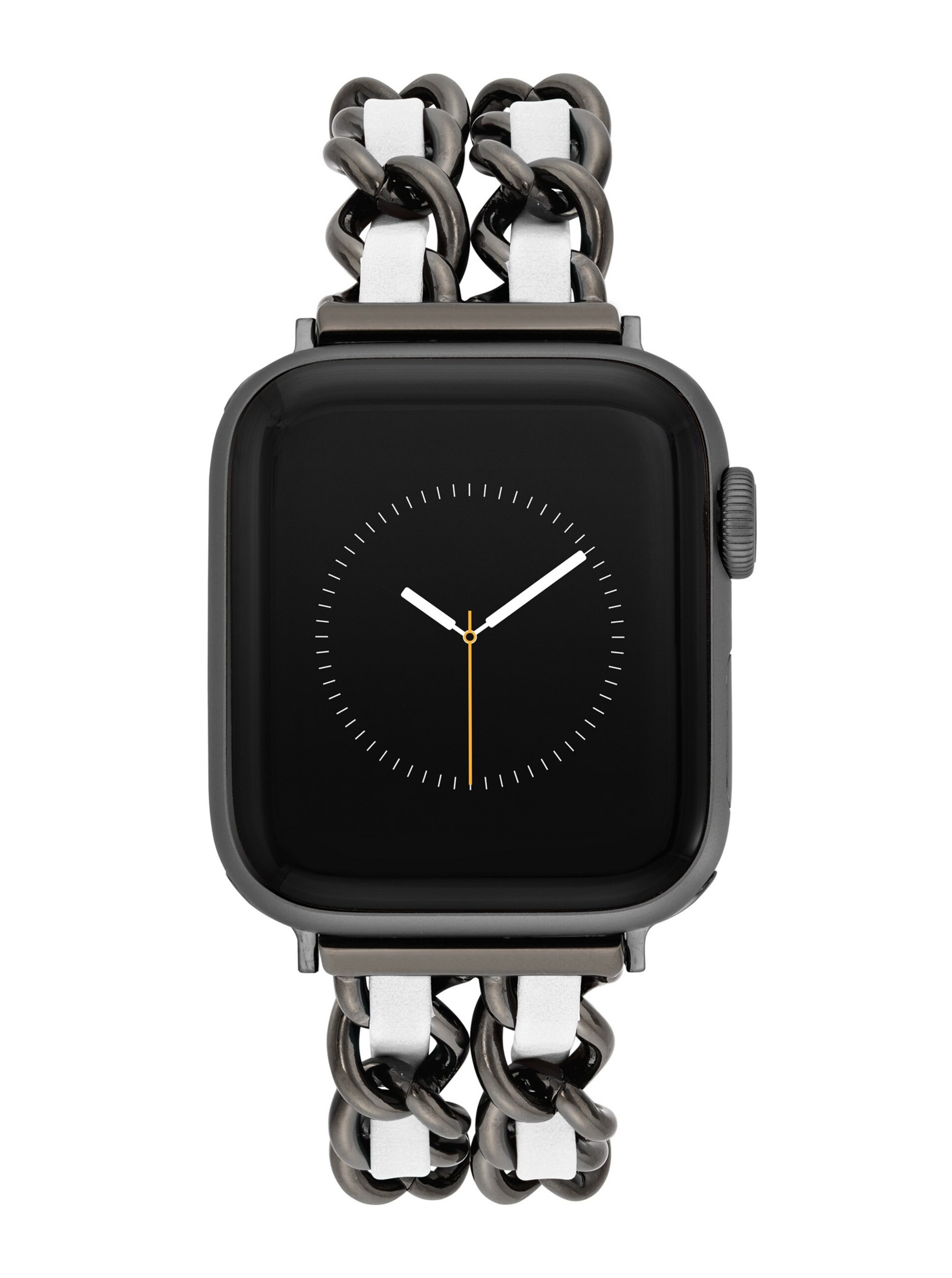 Levně Dámský řemínek Steve Madden v kombinaci ocel a veganská kůže pro Apple Watch 38/40/41mm, WS/1001BKWT424445