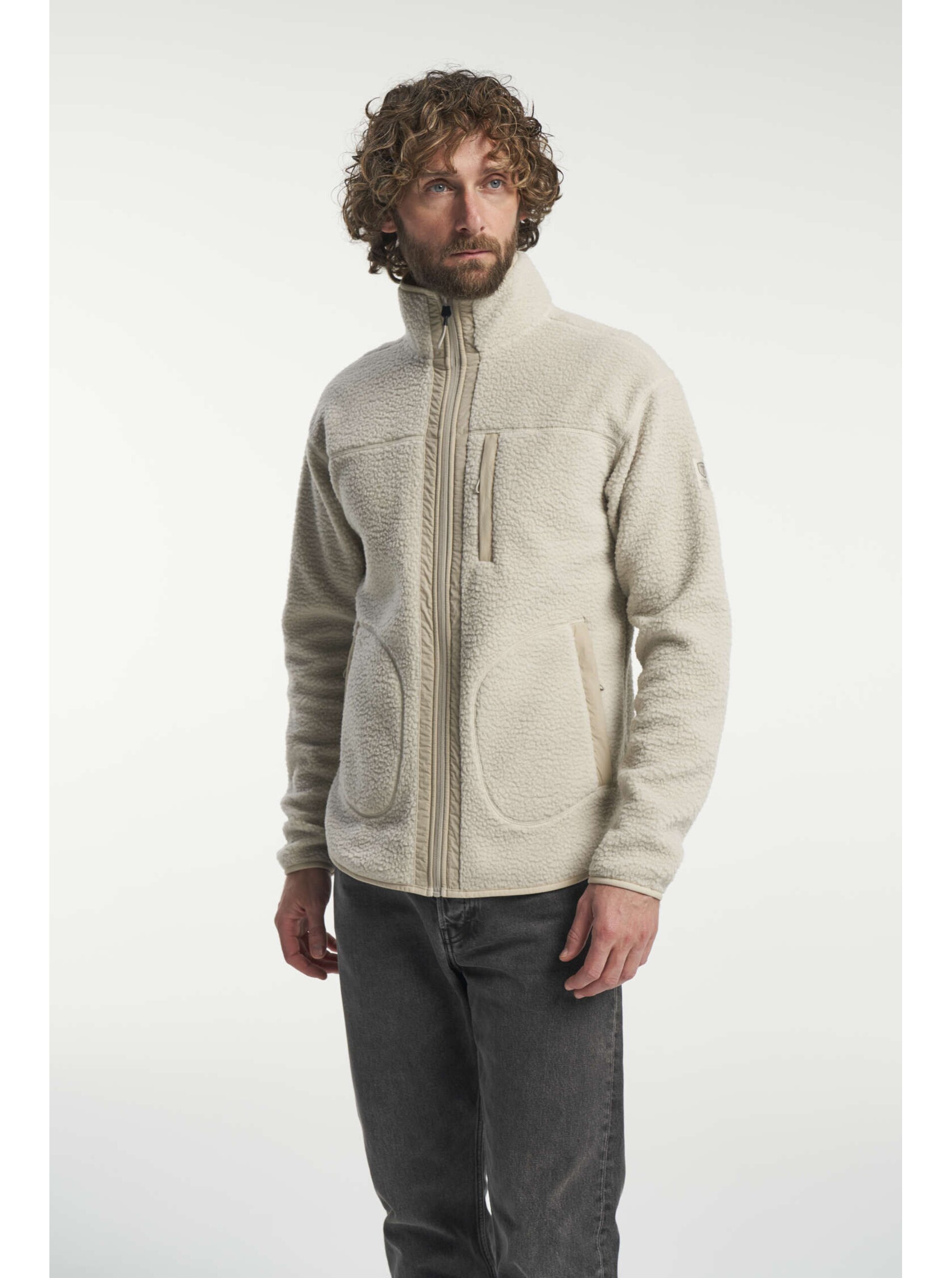 Pánská Fleecová Bunda Tenson Yoke Full Zip M Světle Béžová