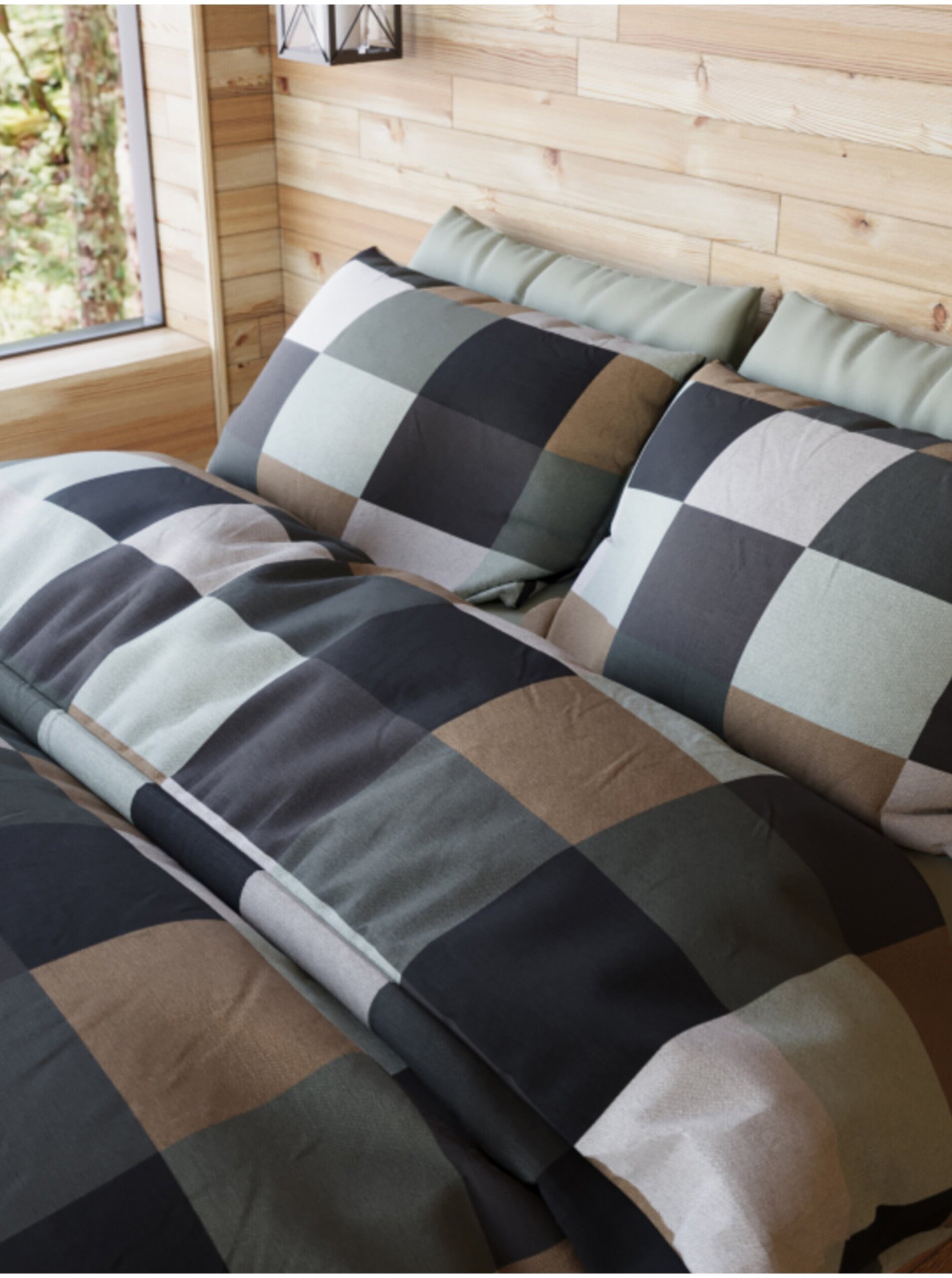 Francouzské povlečení viskóza WOODY collection 240x220, 70x90cm DION
