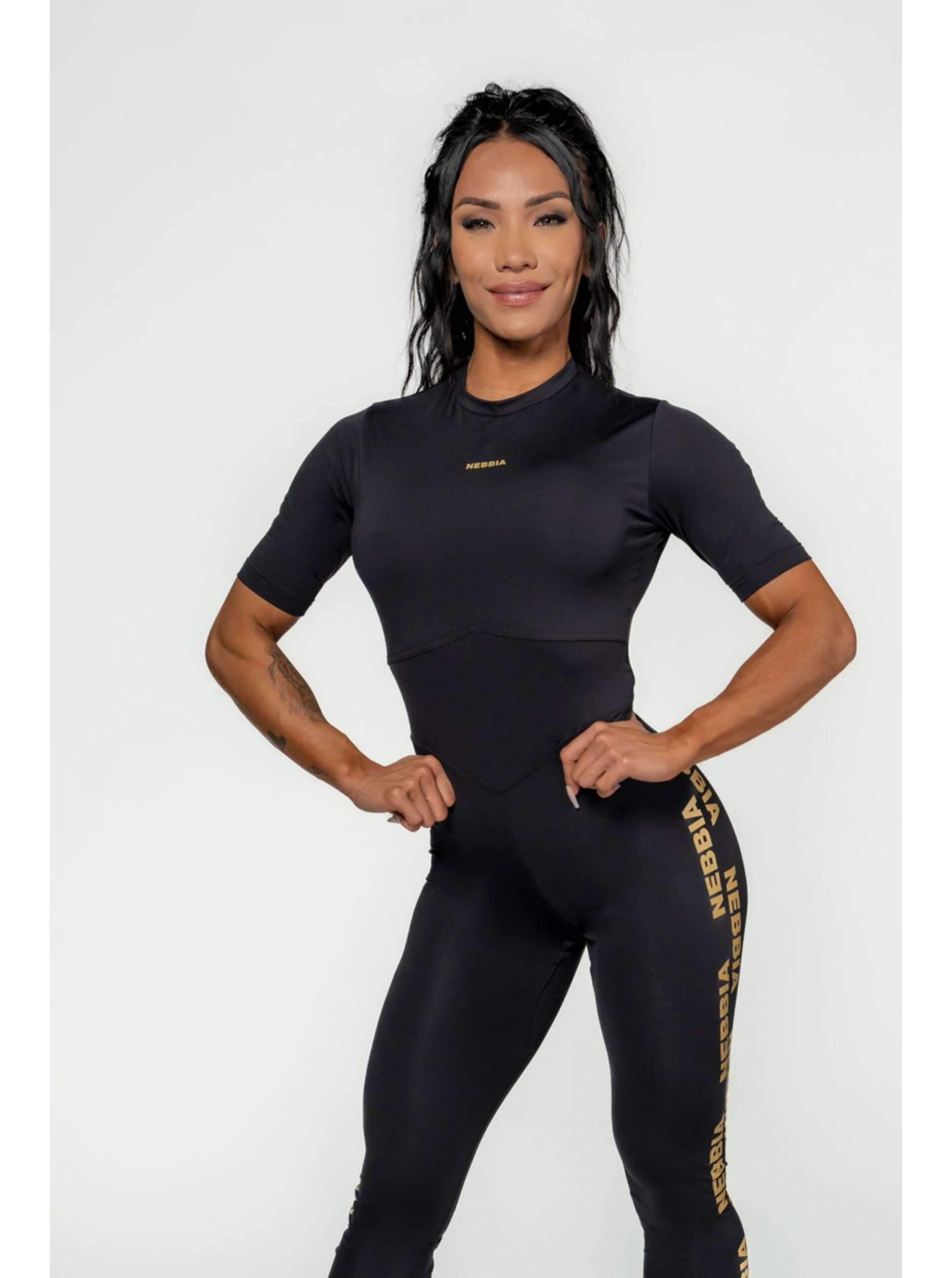 NEBBIA Dámský sportovní overal INTENSE Focus 823 Gold Nebbia