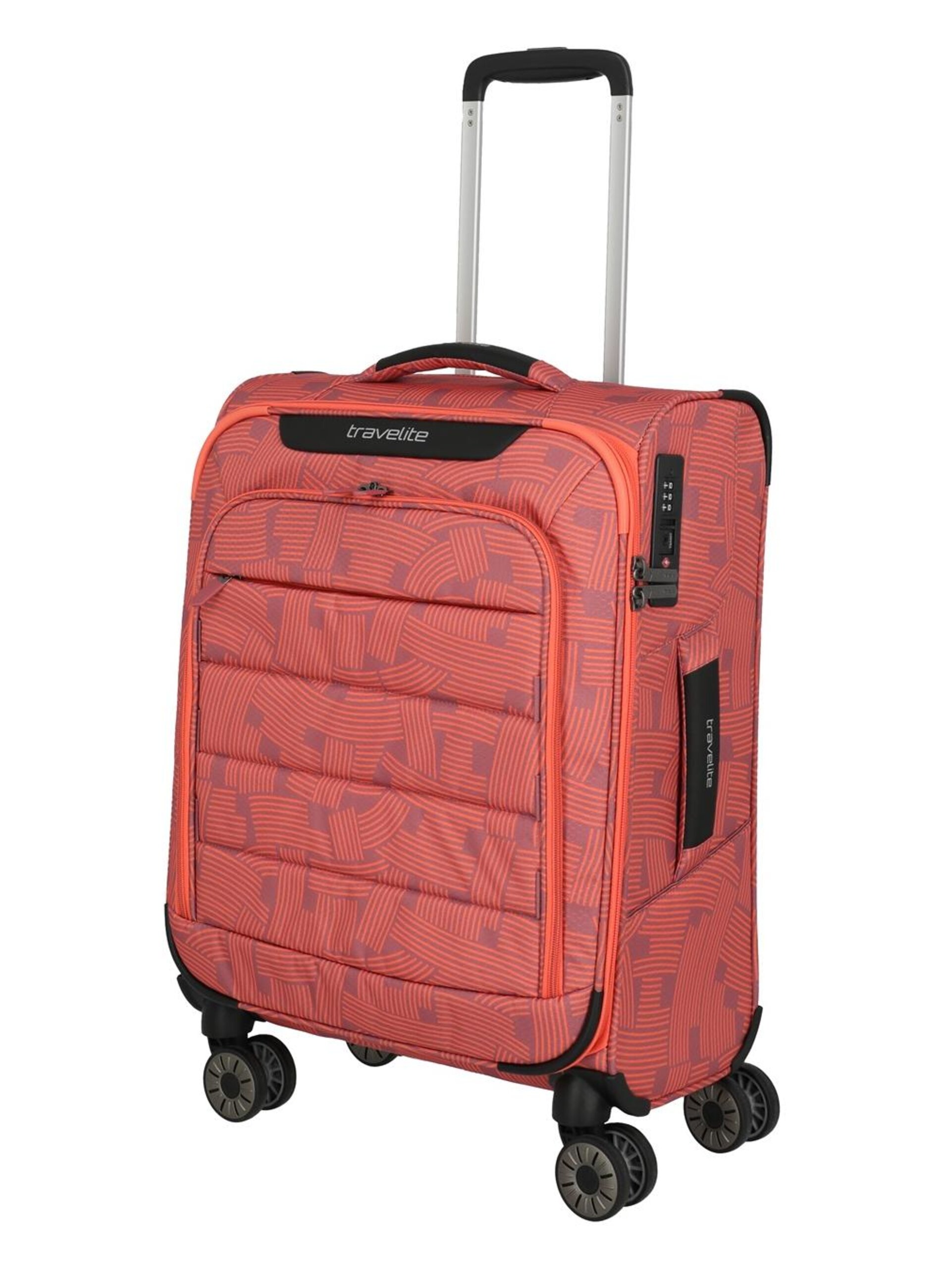Cestovní kufr Travelite Skaii 4w S Print Peach