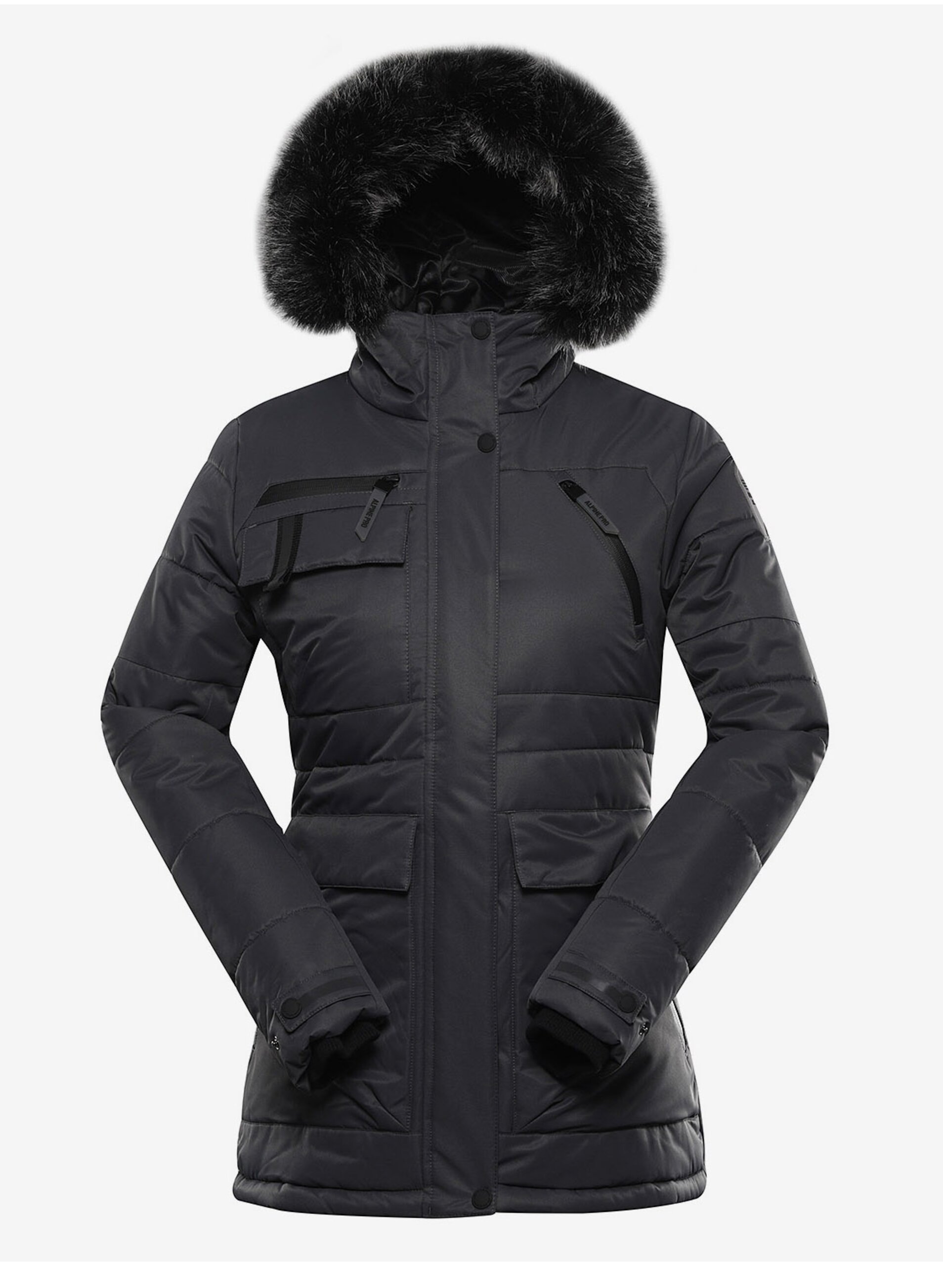 Dámská bunda s membránou ptx ALPINE PRO WERDA dk.true gray