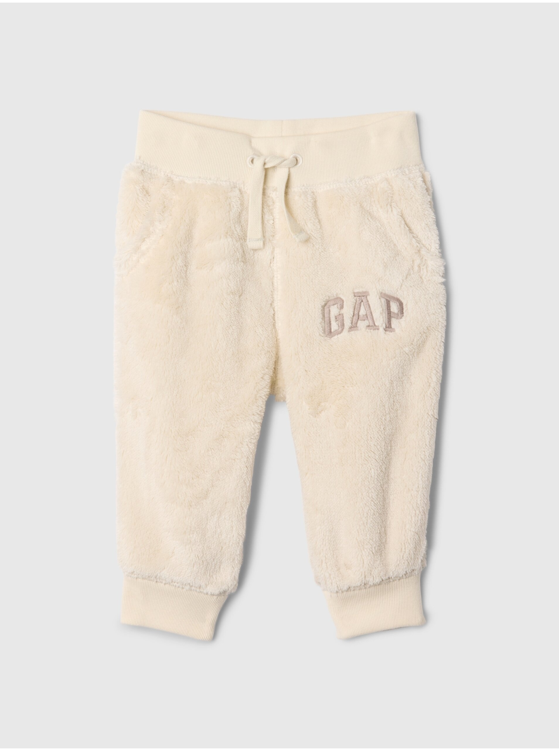 Levně Baby kalhoty z umělého kožíšku GAP