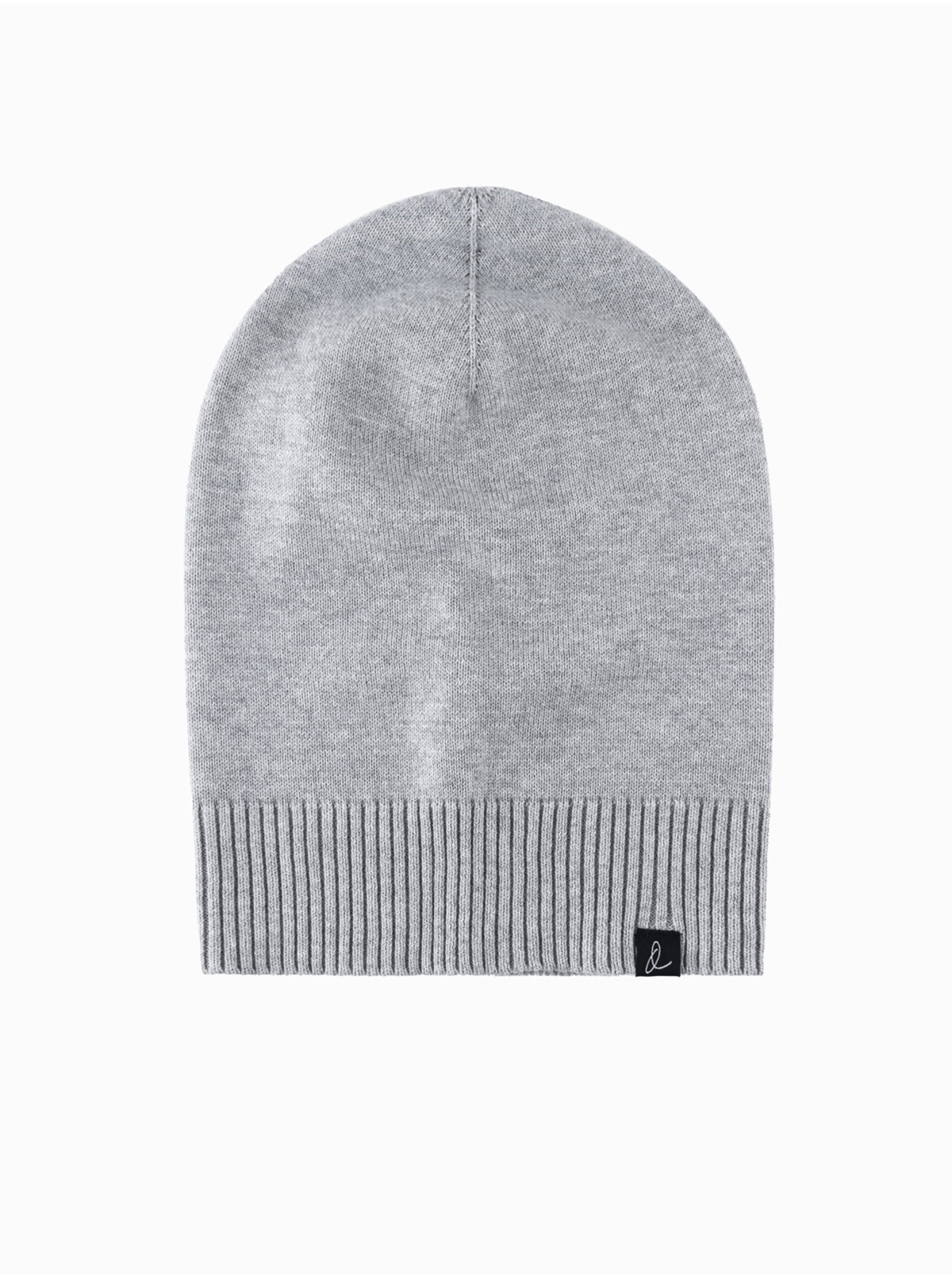 Pánská zimní čepice z bavlněného úpletu Ombre Clothing